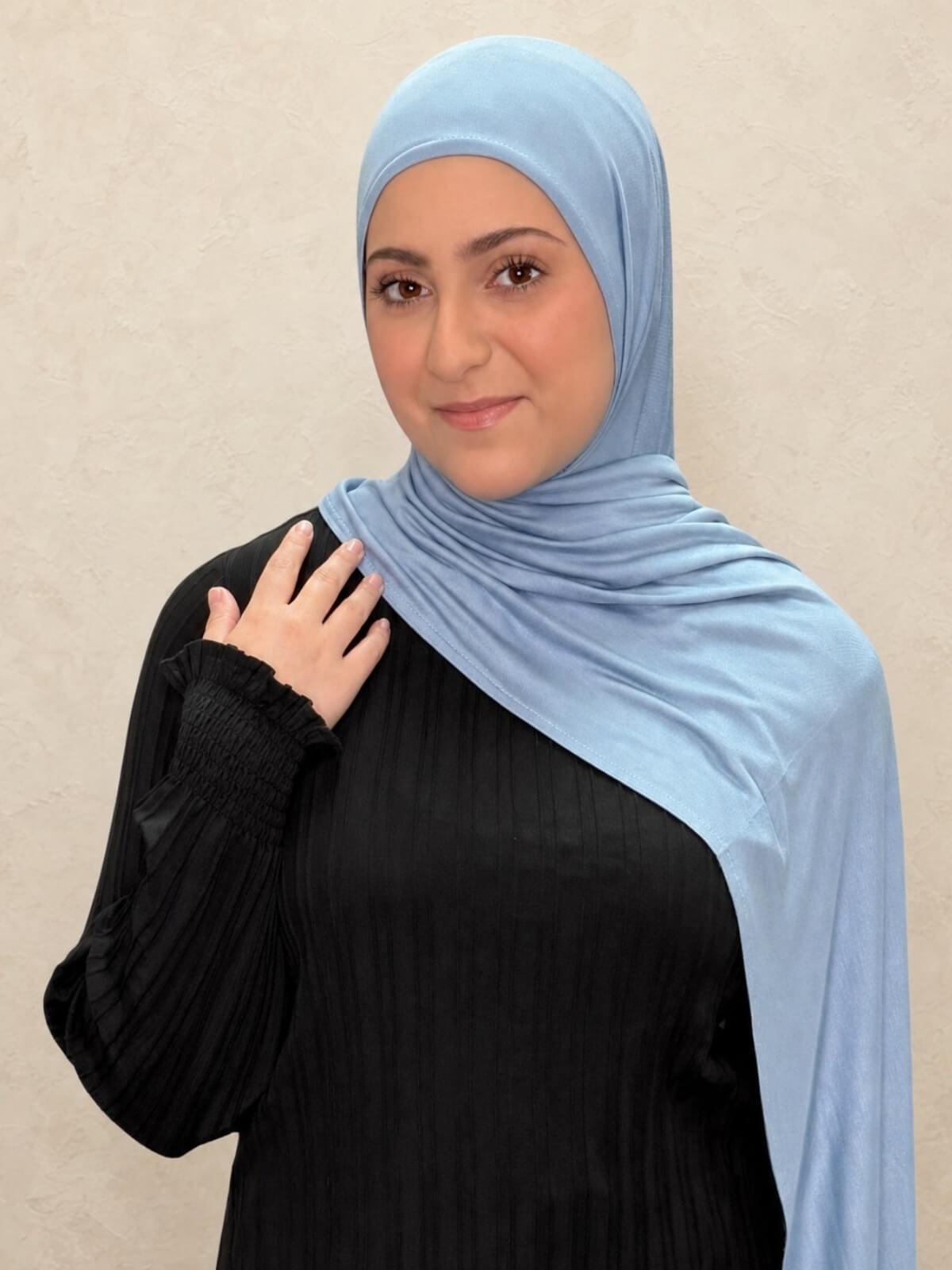Modish Girl Pre-Sewn Hijab-Dusty Blue