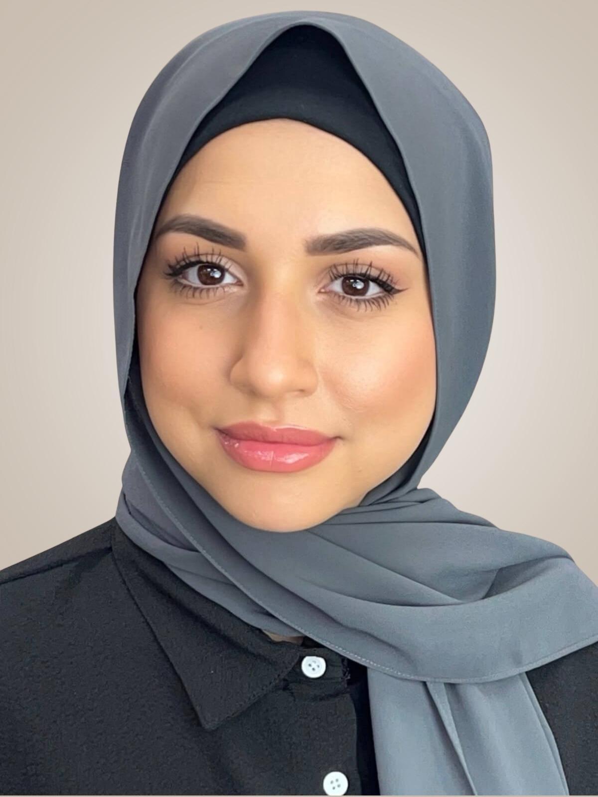 Classic Chiffon Hijab-Ash Grey