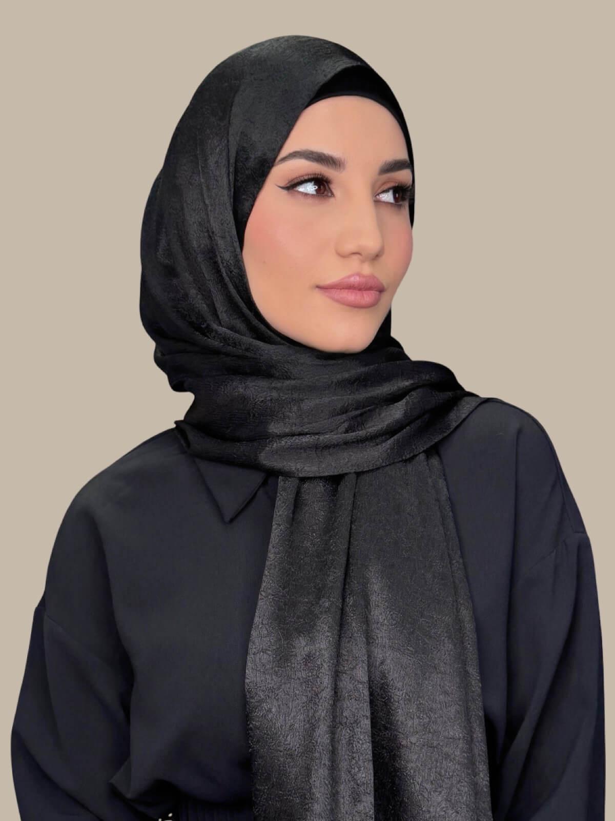 Classic Satin Hijab-Black