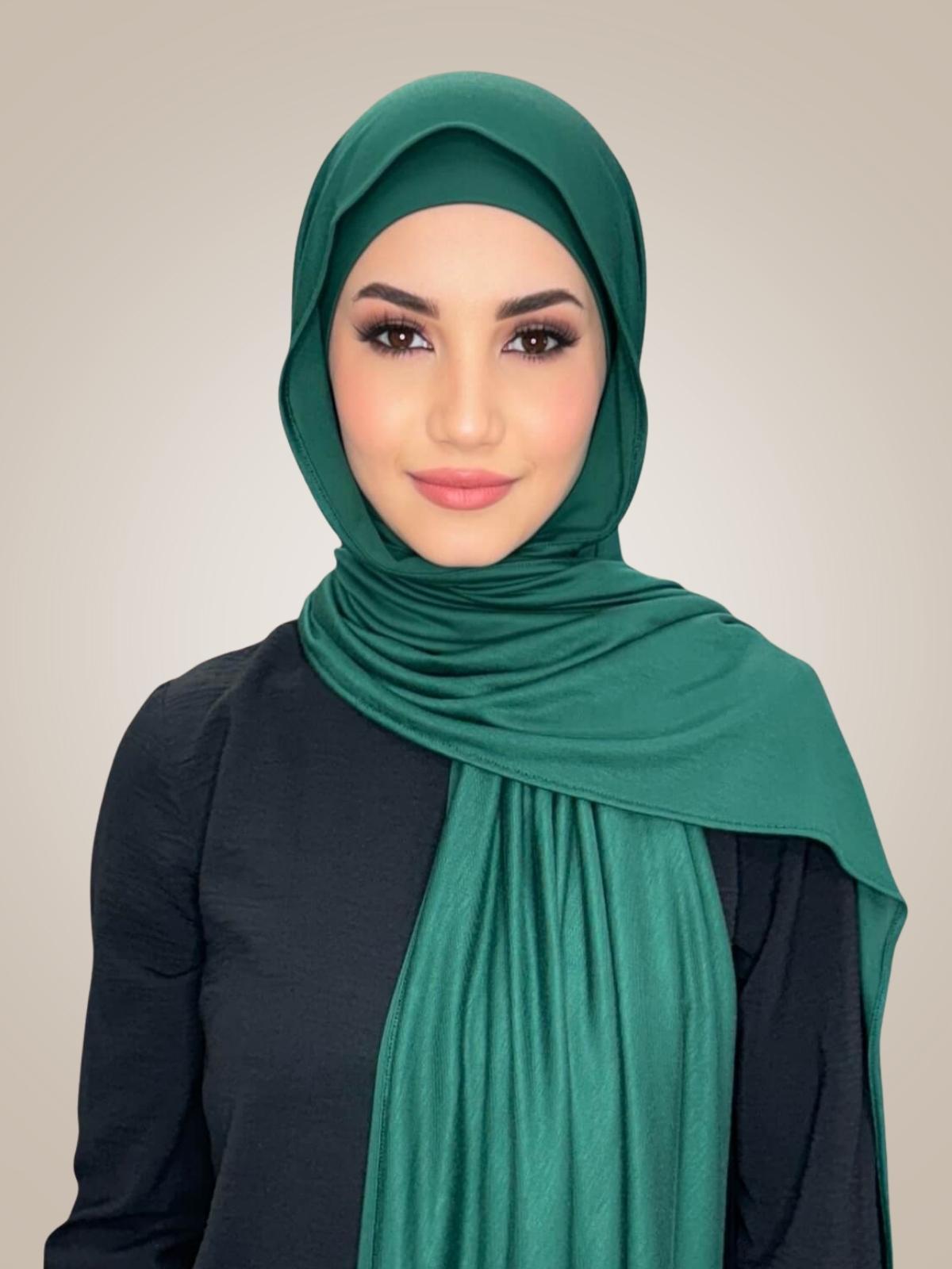 Premium Jersey Hijab-Forrest Green