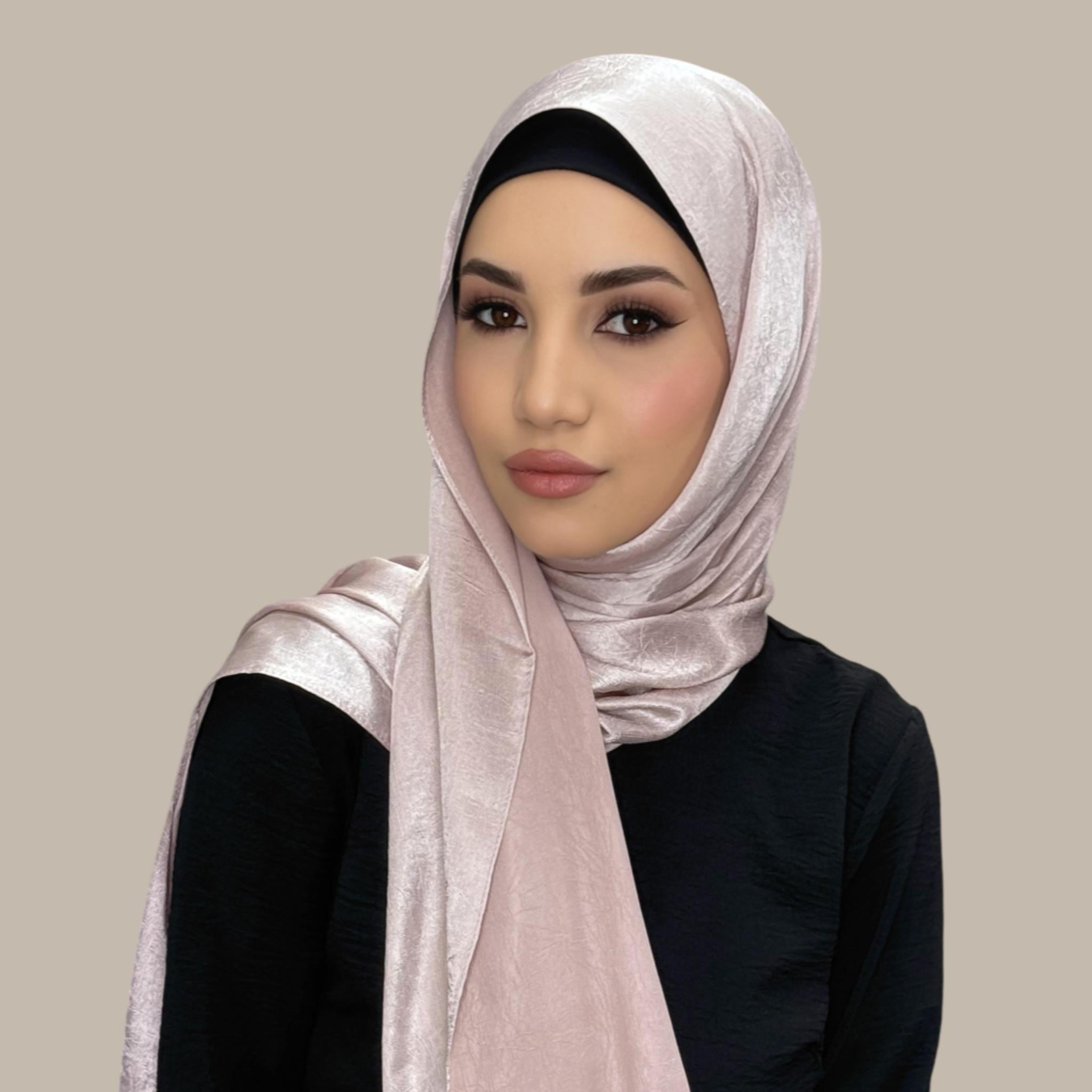 Classic Satin Hijab-Blush