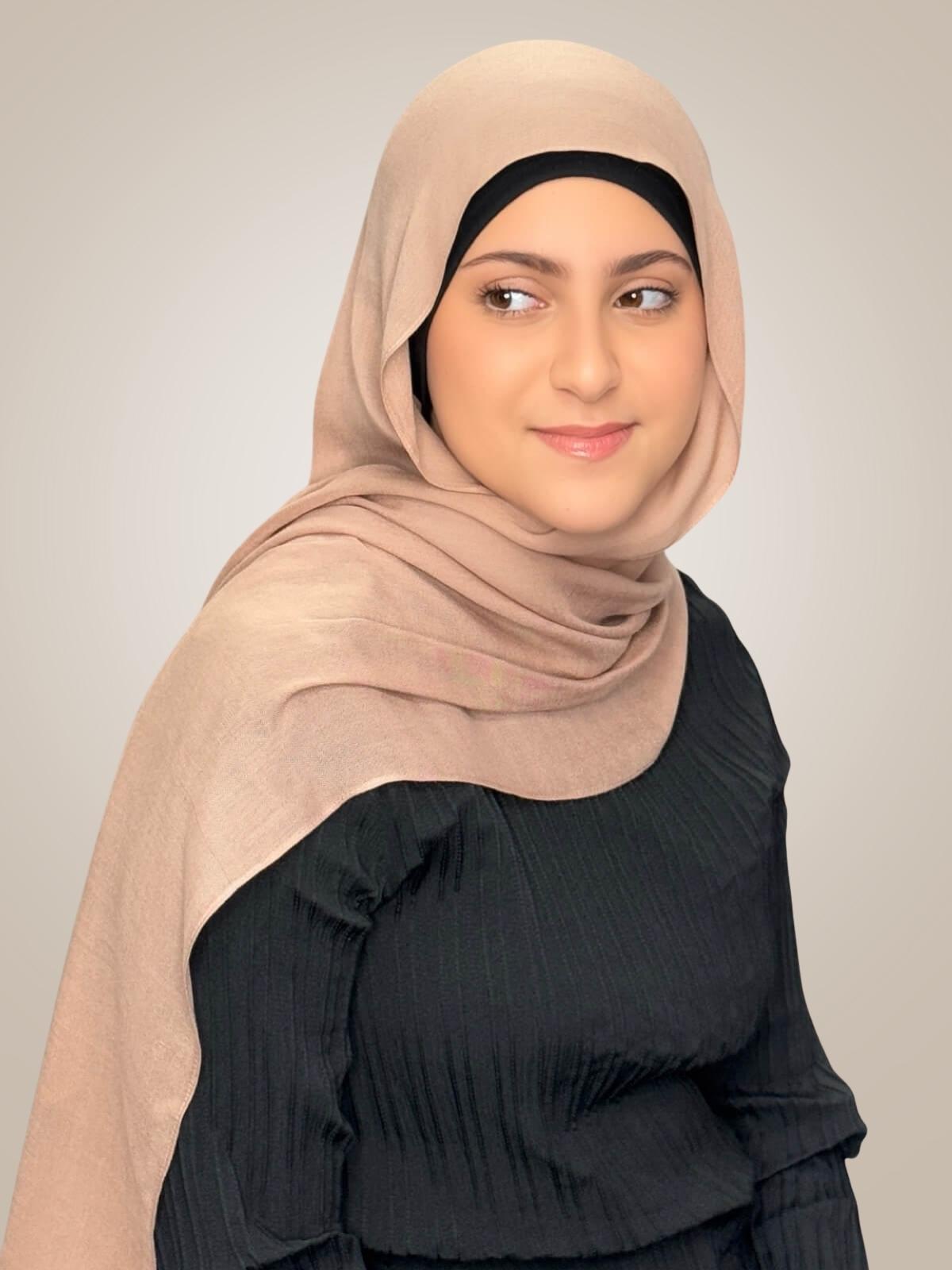 Modish Girl Cotton Modal Hijab-Cocoa Beige