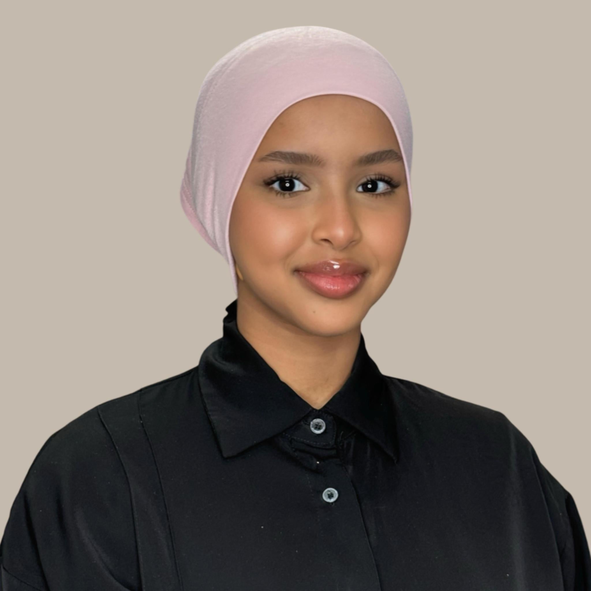 Premium Cotton Underscarf-Blush Rose