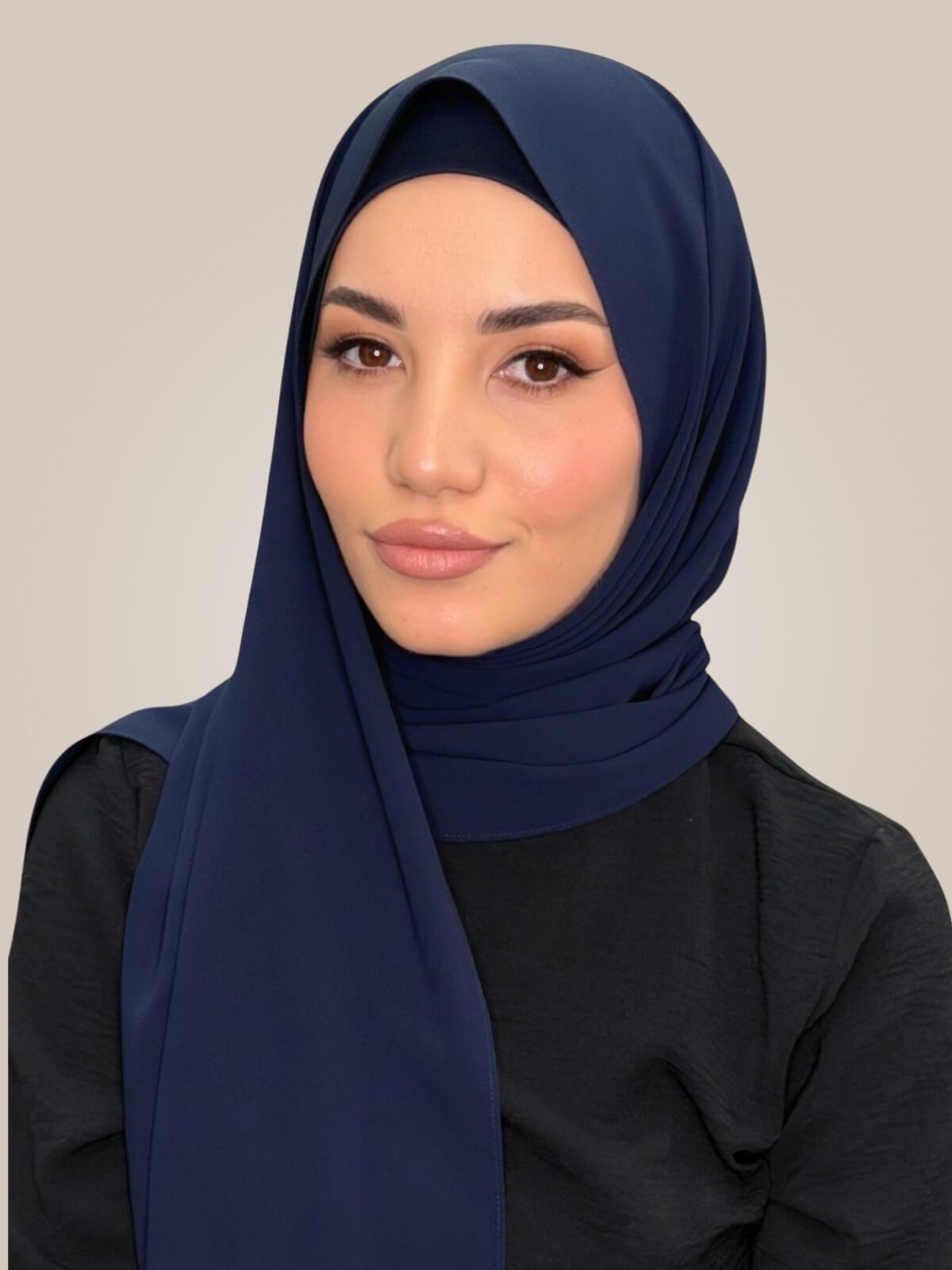 Matching Chiffon Hijab Set-Dark Slate