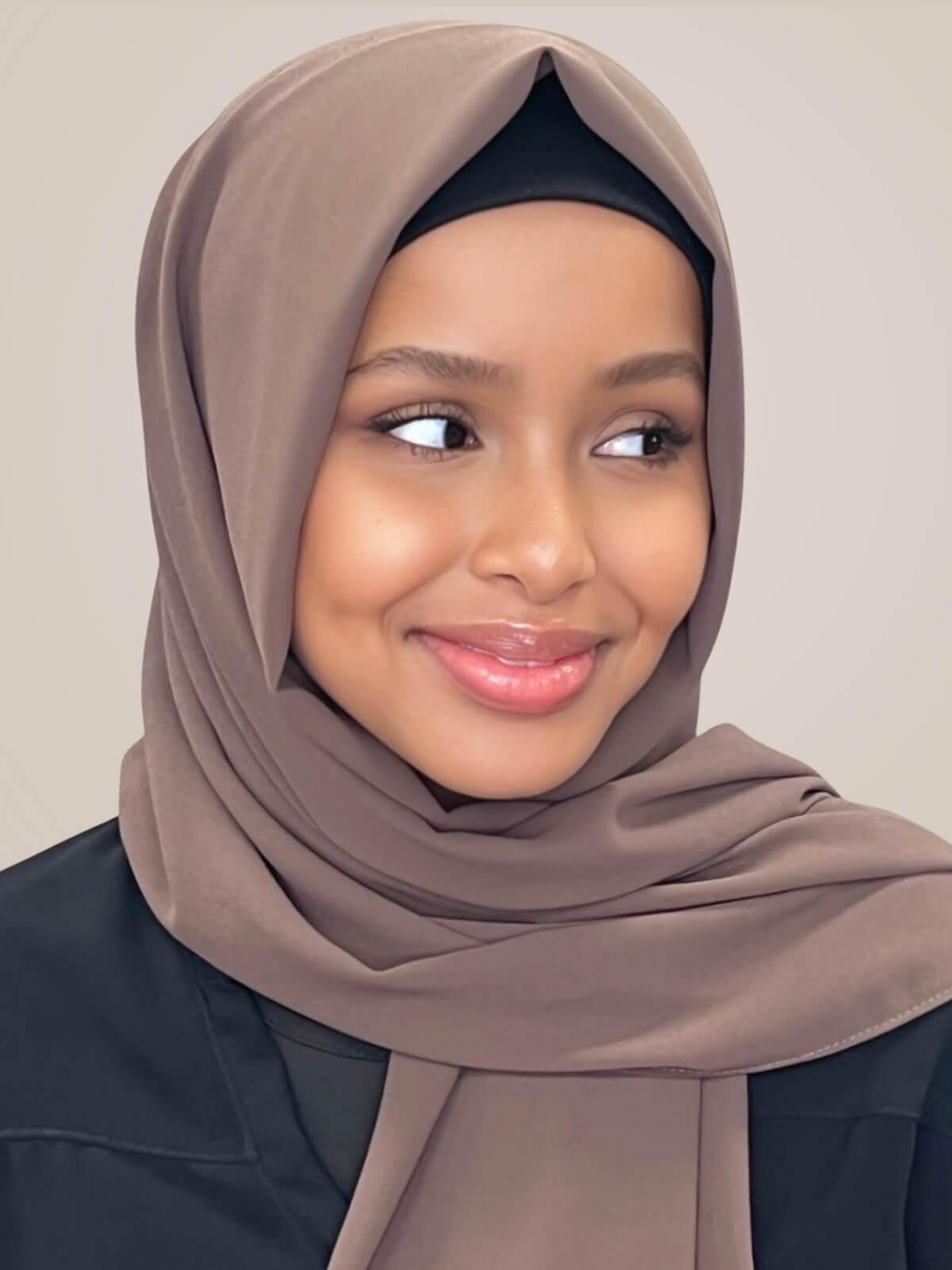 Classic Chiffon Hijab-Walnut Brown