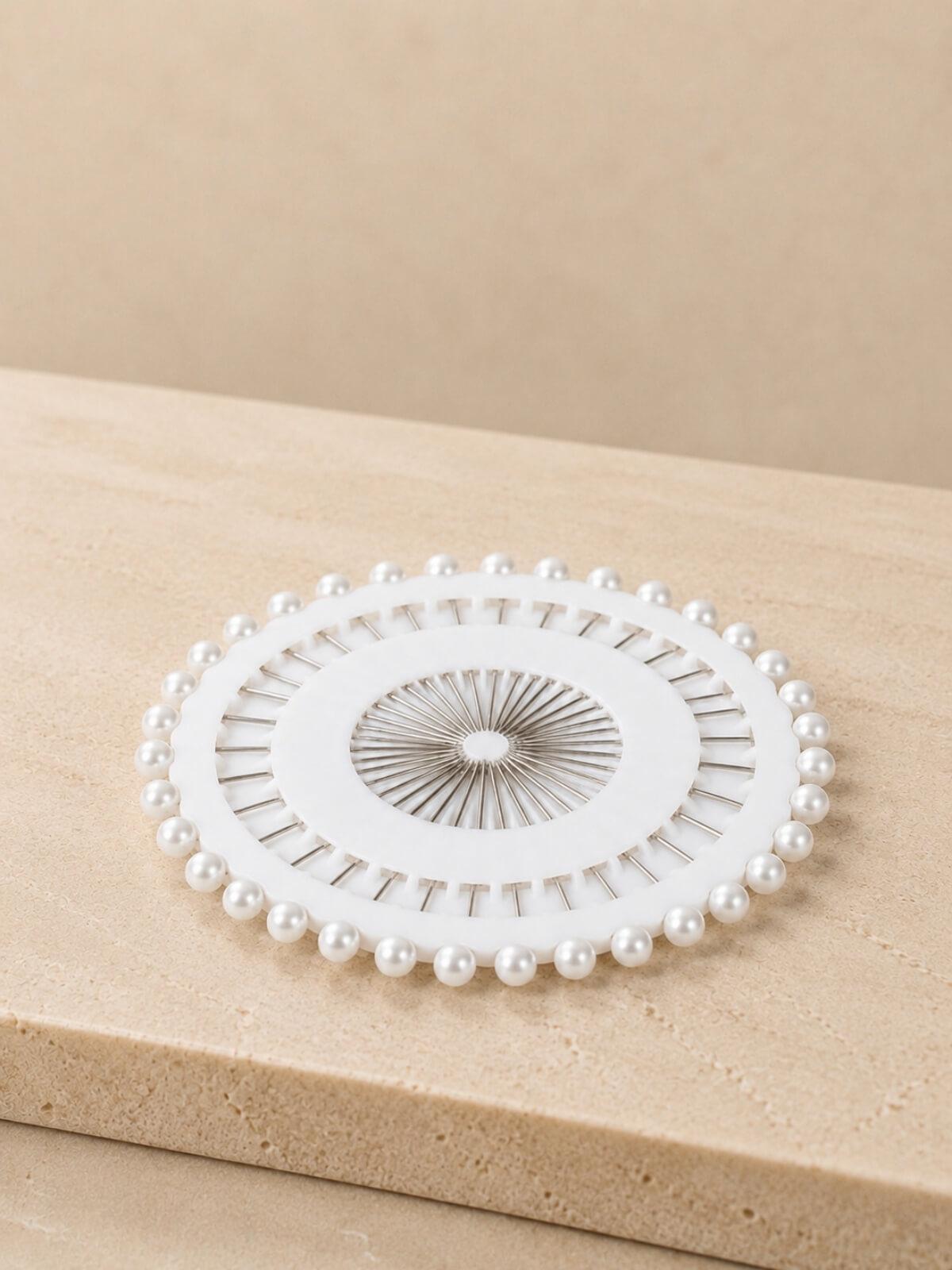 White Hijab Pin Wheel