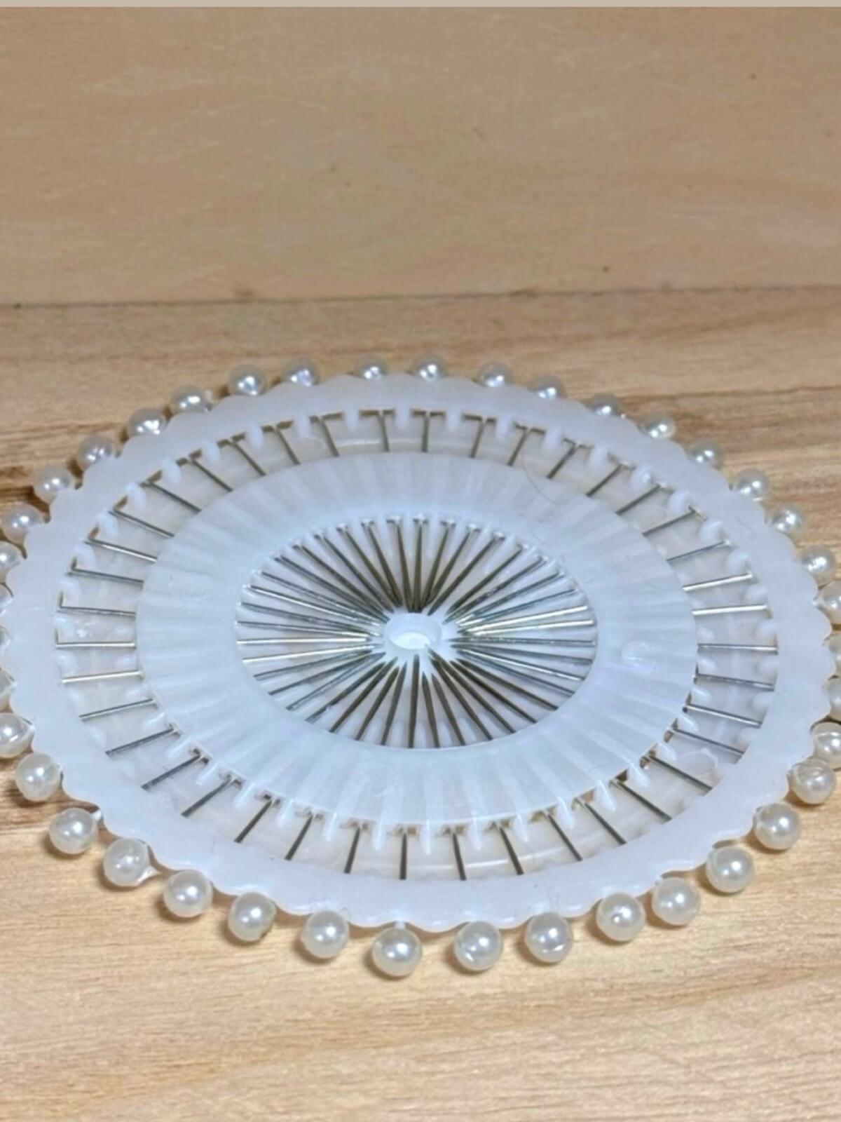 White Hijab Pin Wheel