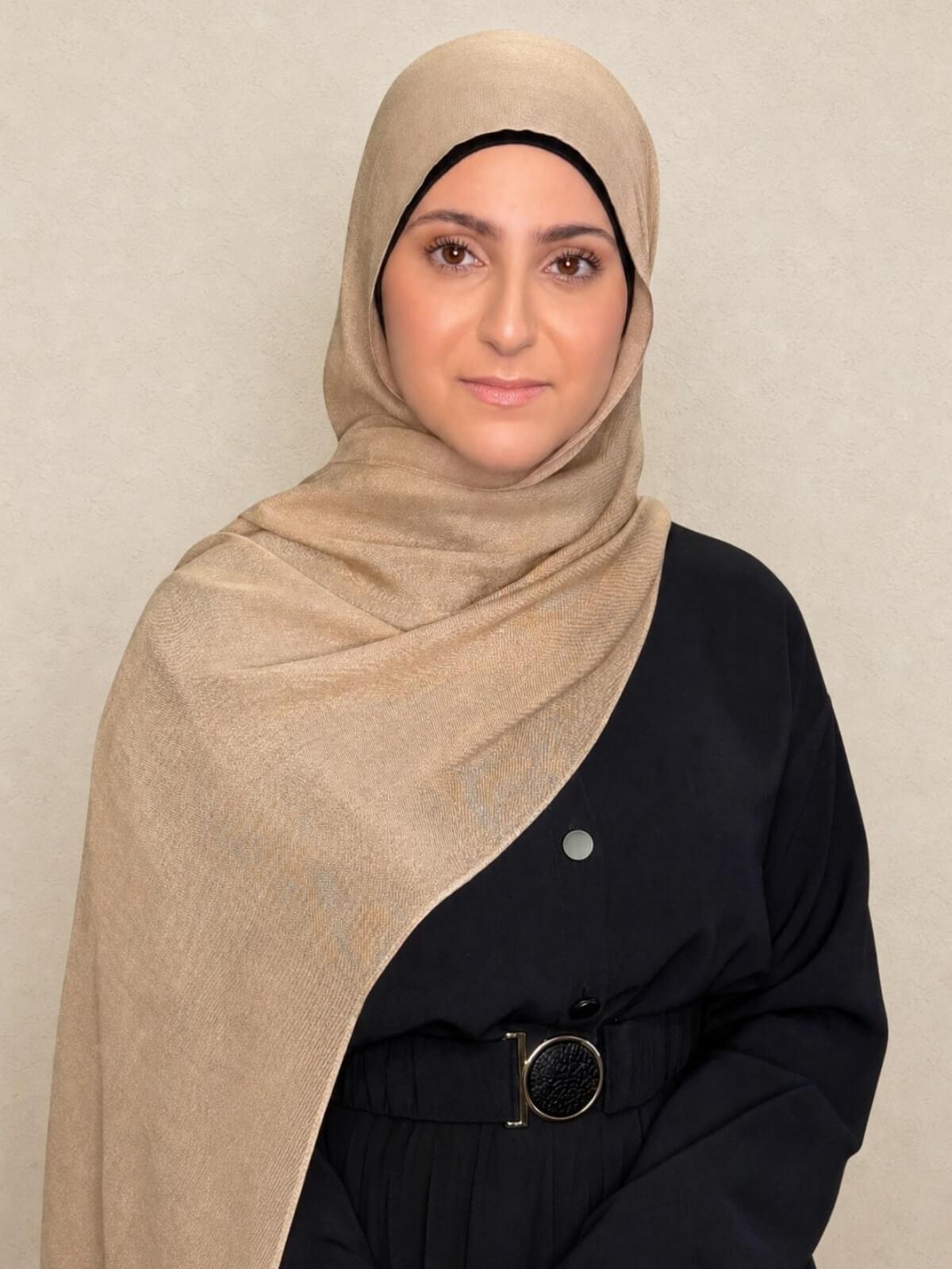 Modish Girl Cotton Modal Hijab-Tan