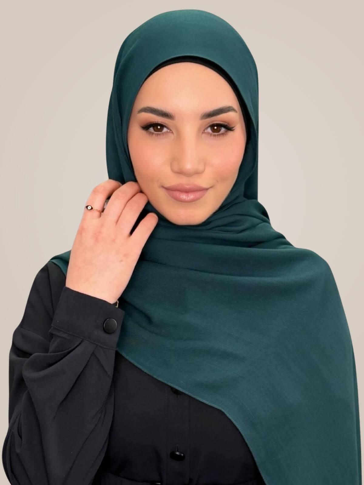 Cotton Modal Hijab-Dark Aqua