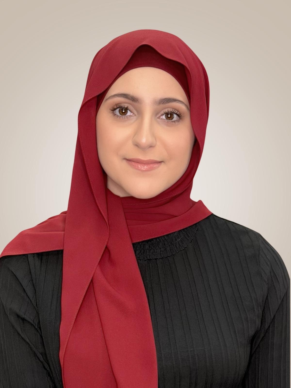 Modish Girl Matching Chiffon Hijab Set-Mahogany
