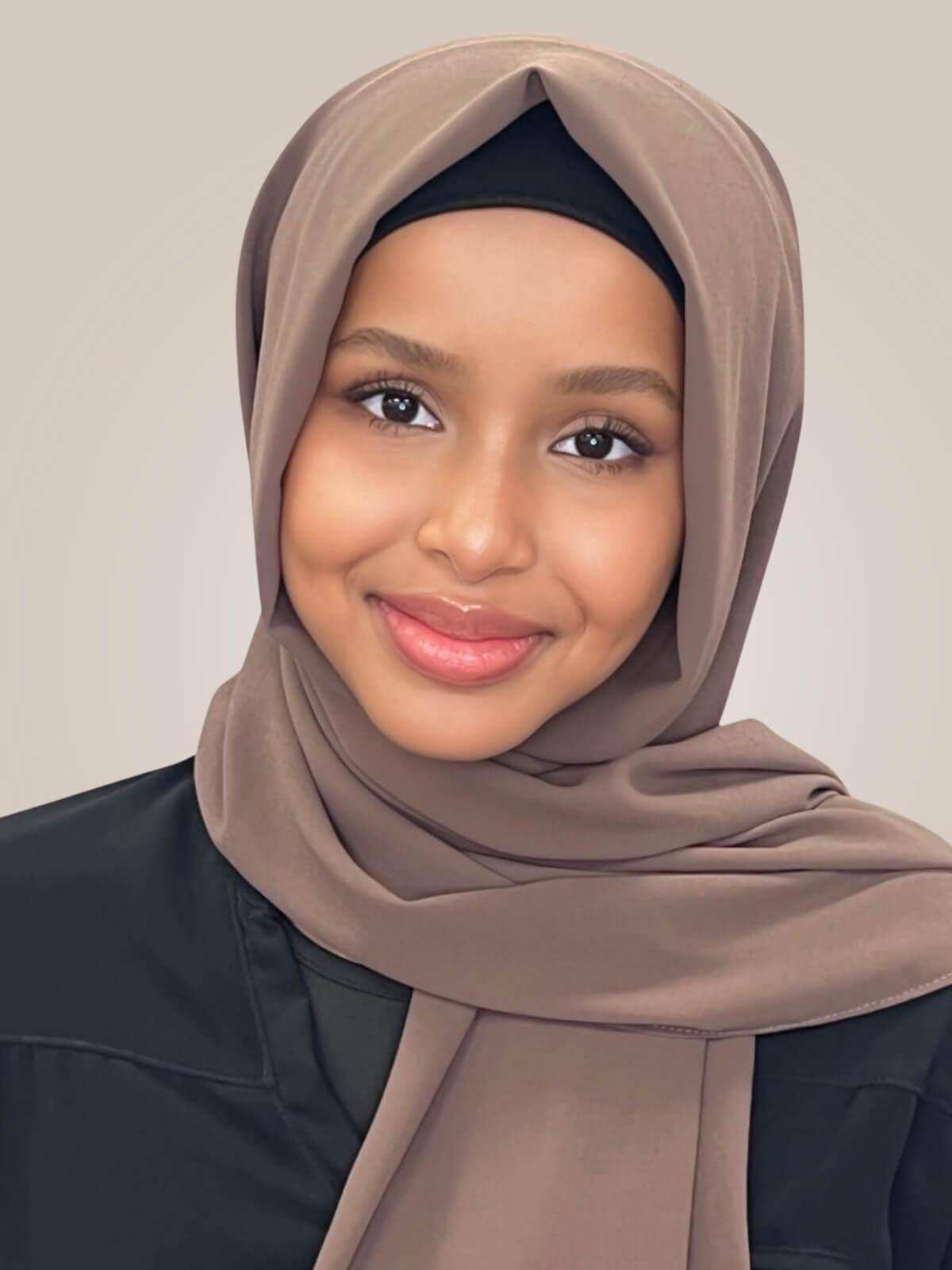 Classic Chiffon Hijab-Walnut Brown