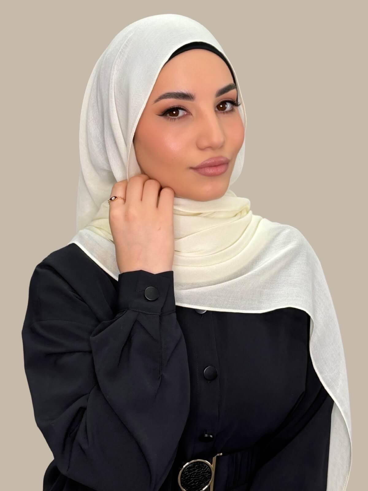 Cotton Modal Hijab-Lace