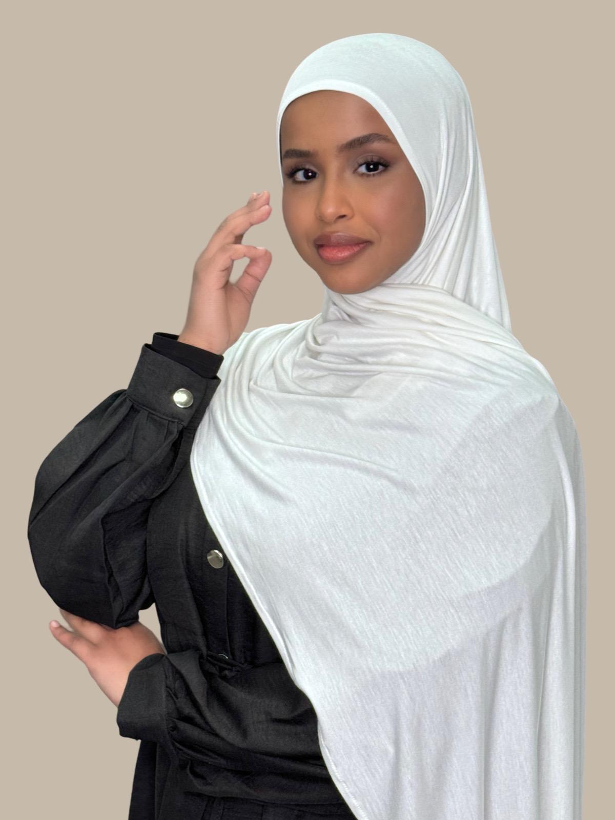 Pre-Sewn Jersey Hijab-Off White