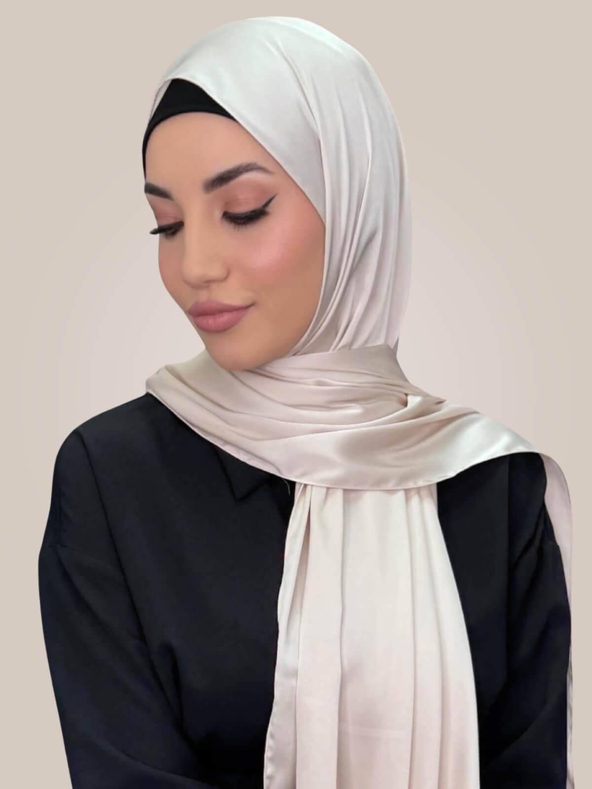 Premium Satin Hijab-Warm Sand