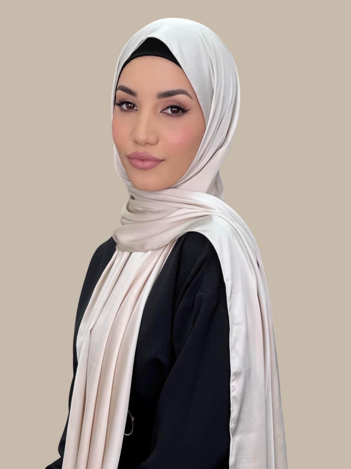 Premium Satin Hijab-Warm Sand
