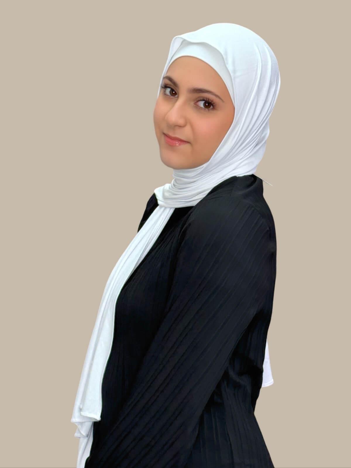 Modish Girl Premium Jersey Hijab-White