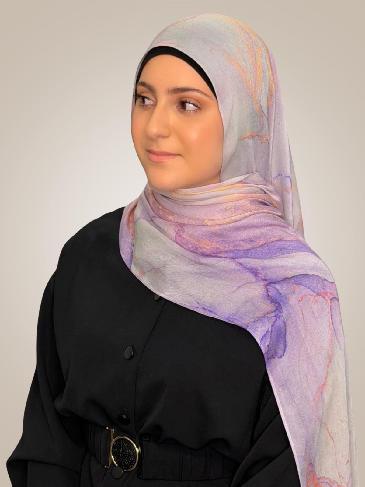 Modish Girl Print Modal Hijab-Lavanta Bay