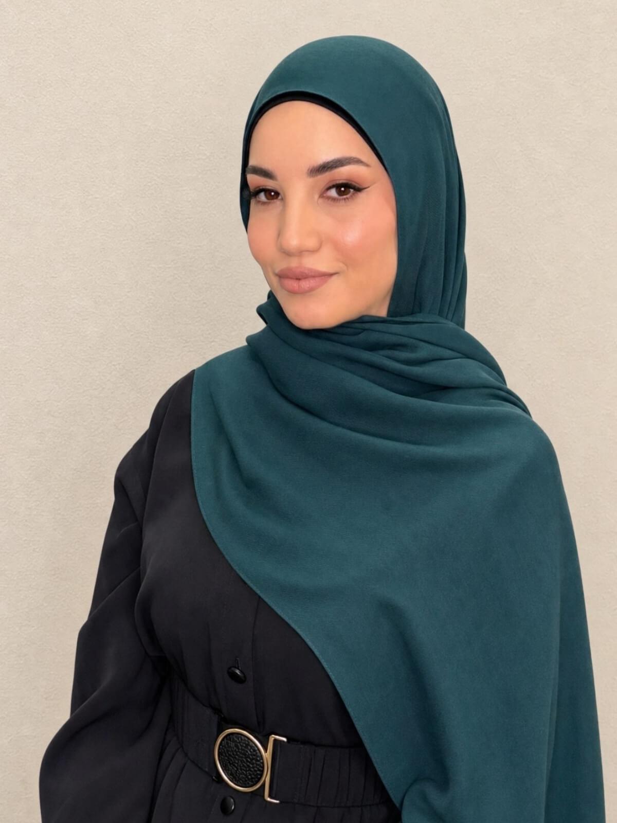 Cotton Modal Hijab-Dark Aqua