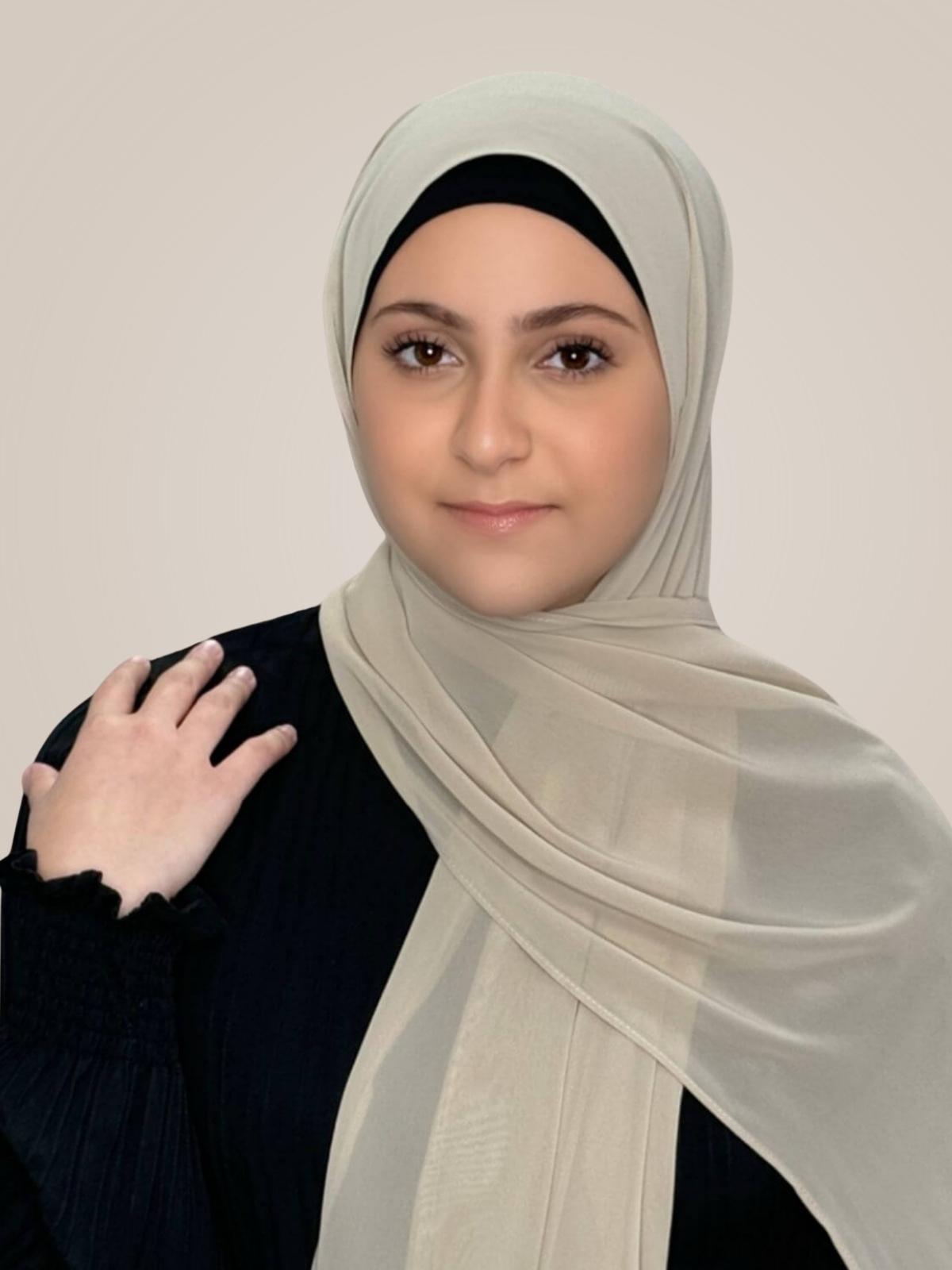 Modish Girl Luxury Chiffon Hijab-Vanilla