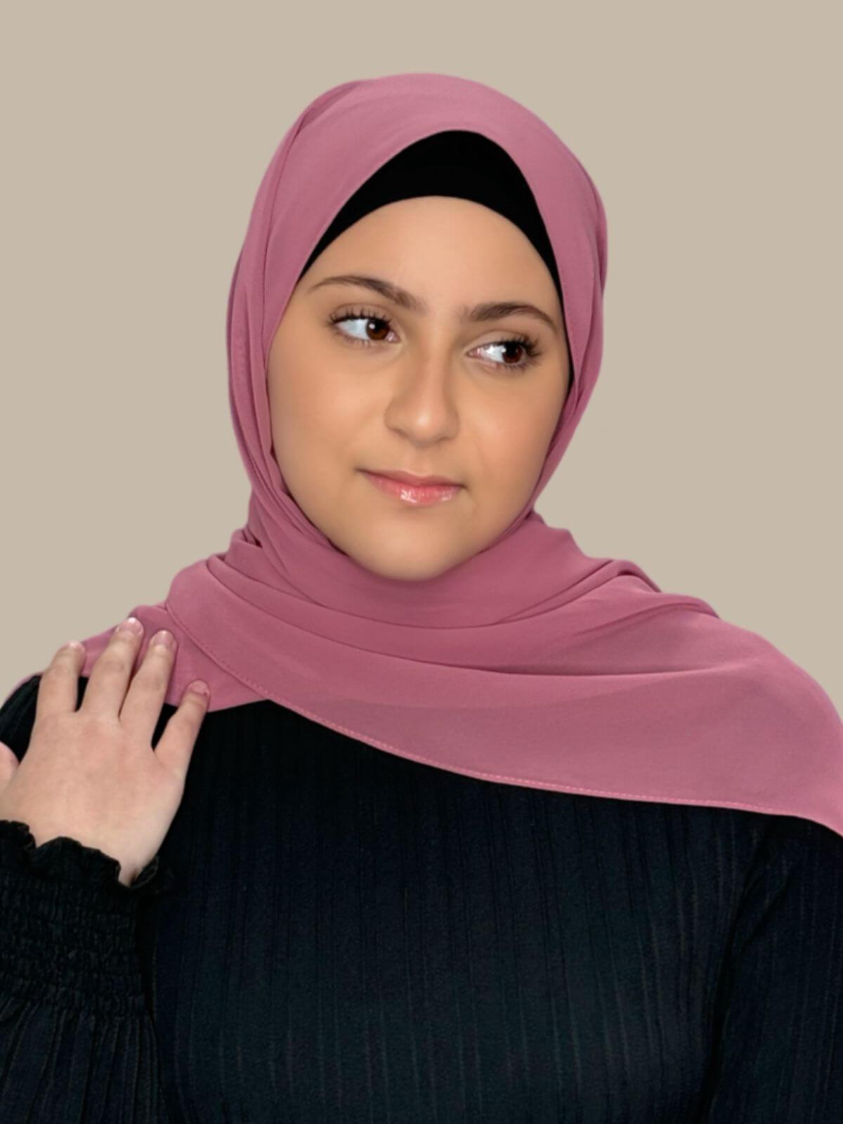 Modish Girl Luxury Chiffon Hijab-Pale Rose