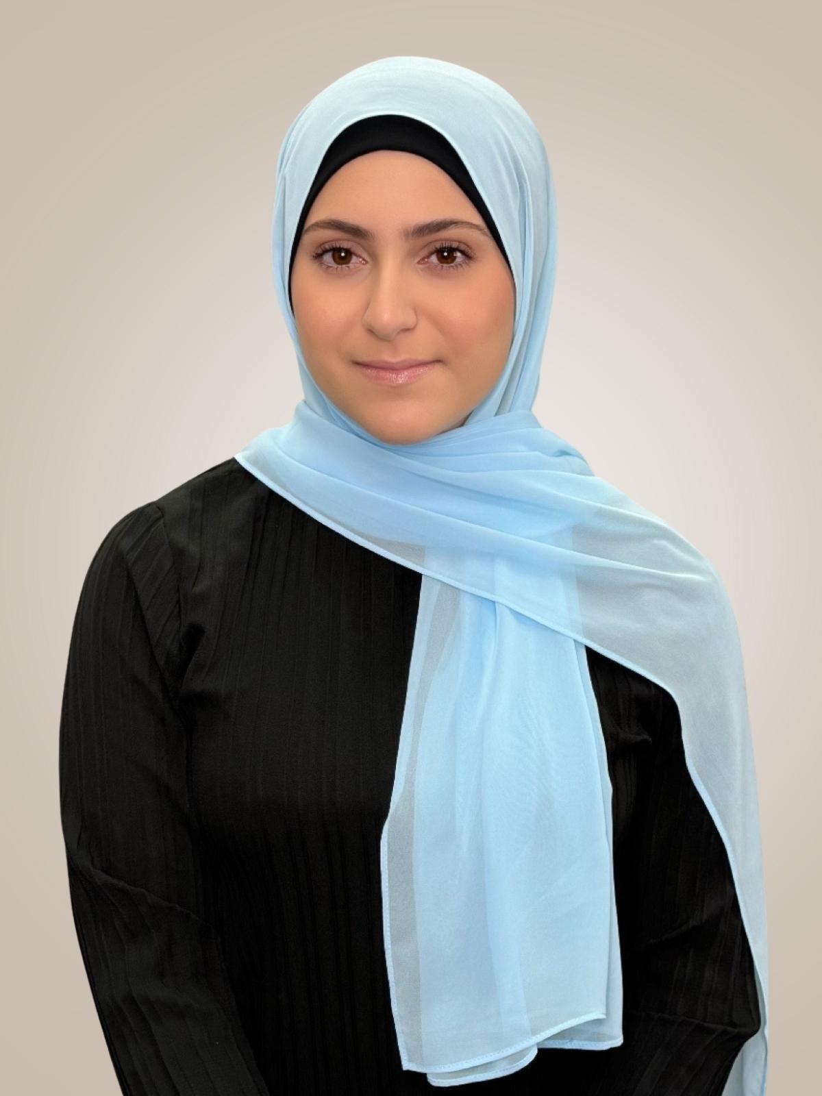 Modish Girl Luxury Chiffon Hijab-Baby Blue