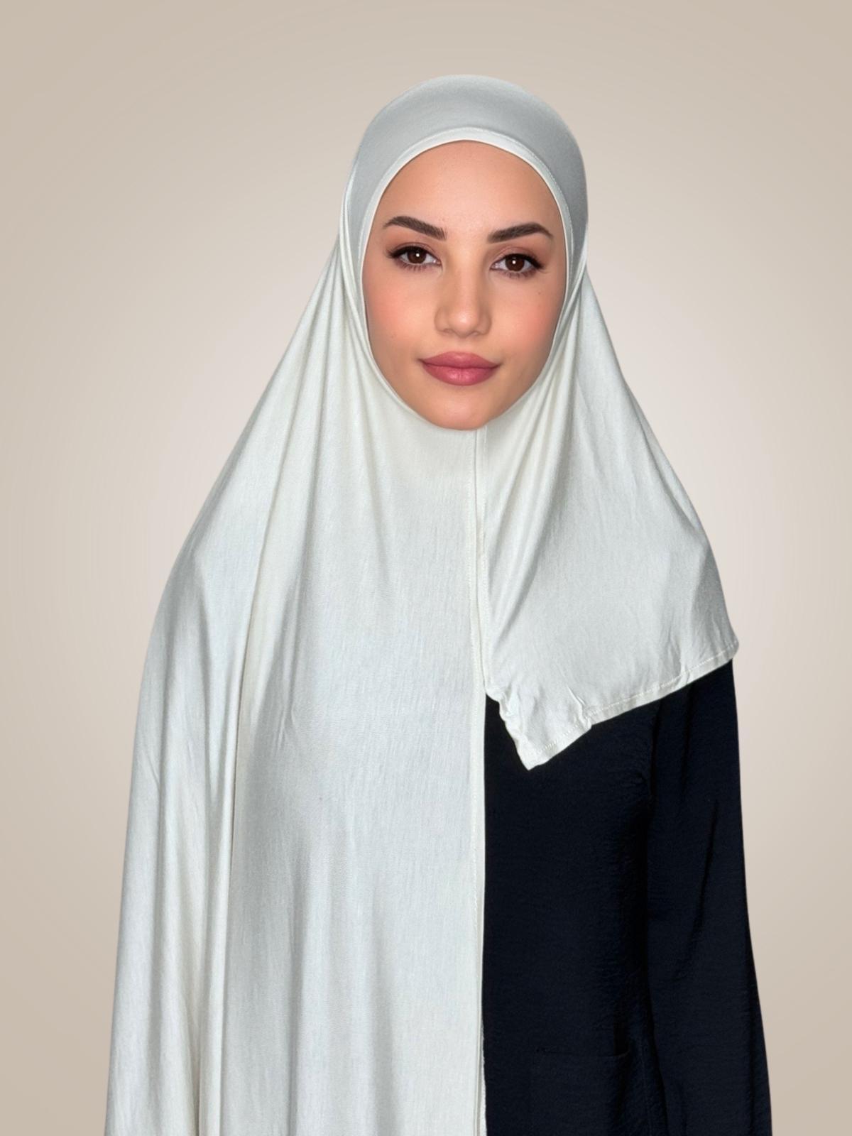Pre-Sewn Jersey Hijab-Ivory
