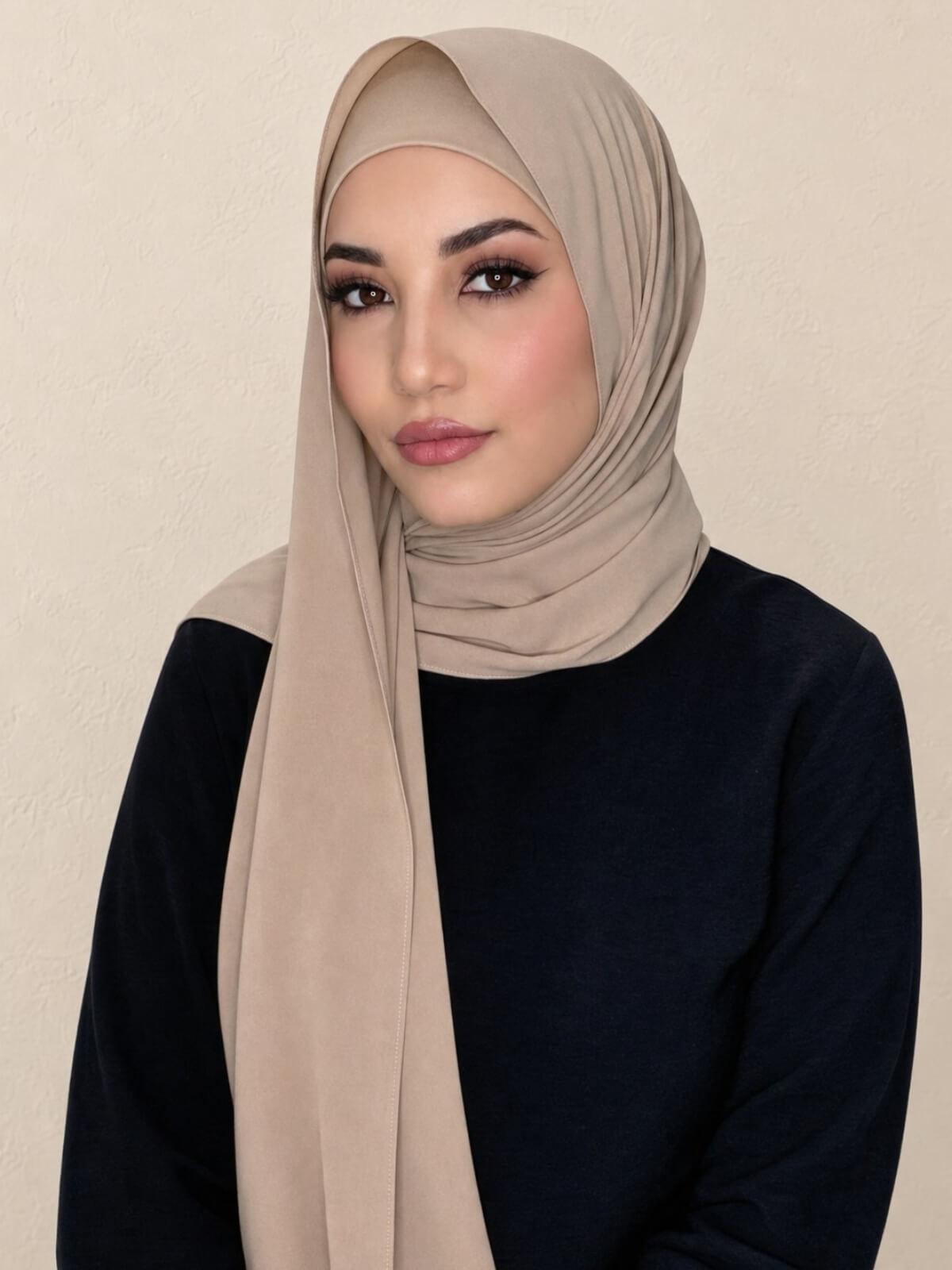 Matching Chiffon Hijab Set-Desert