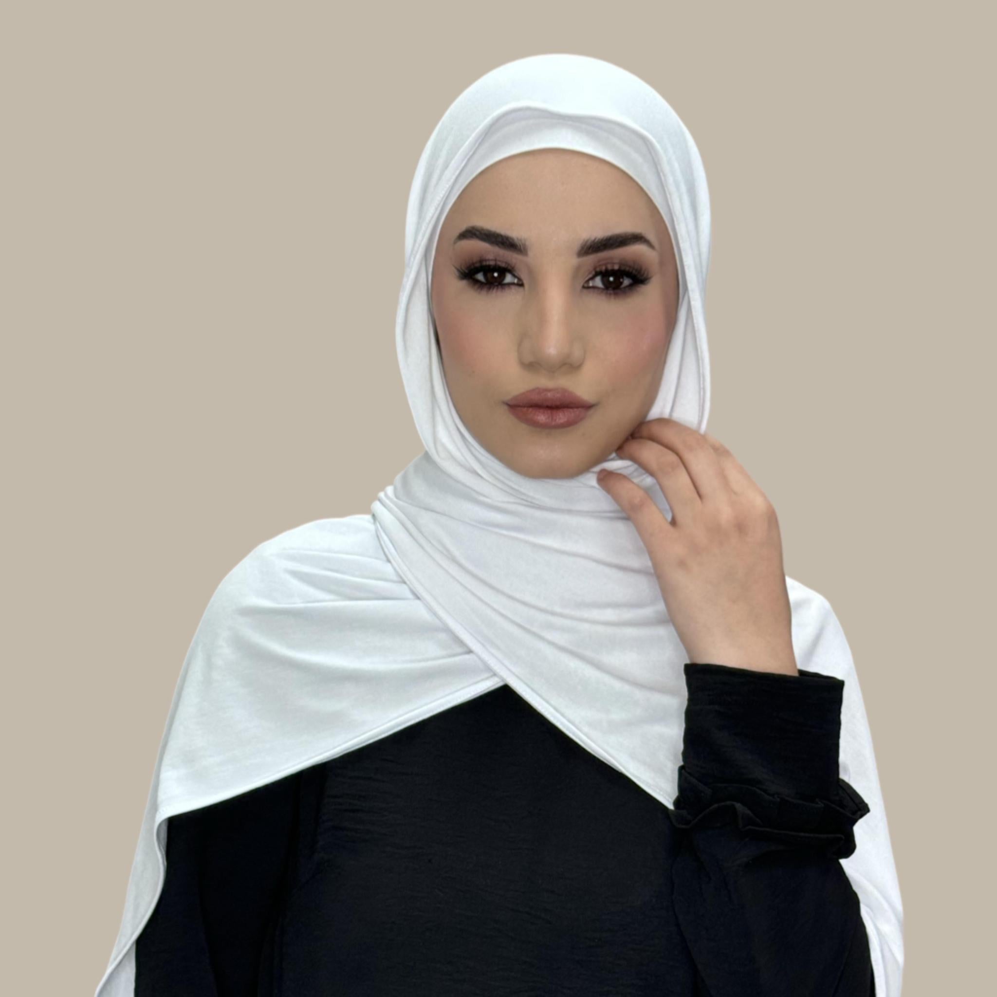 Premium Jersey Hijab-White