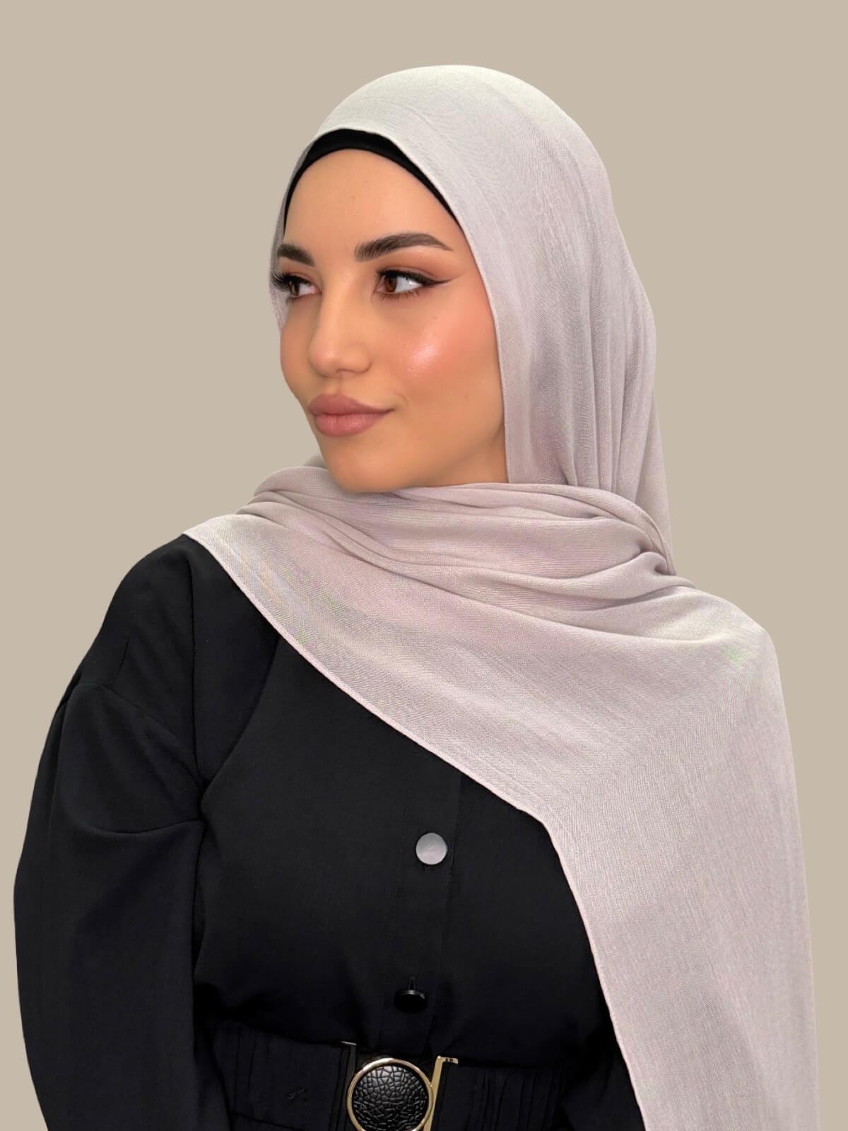 Cotton Modal Hijab-Misty Mink