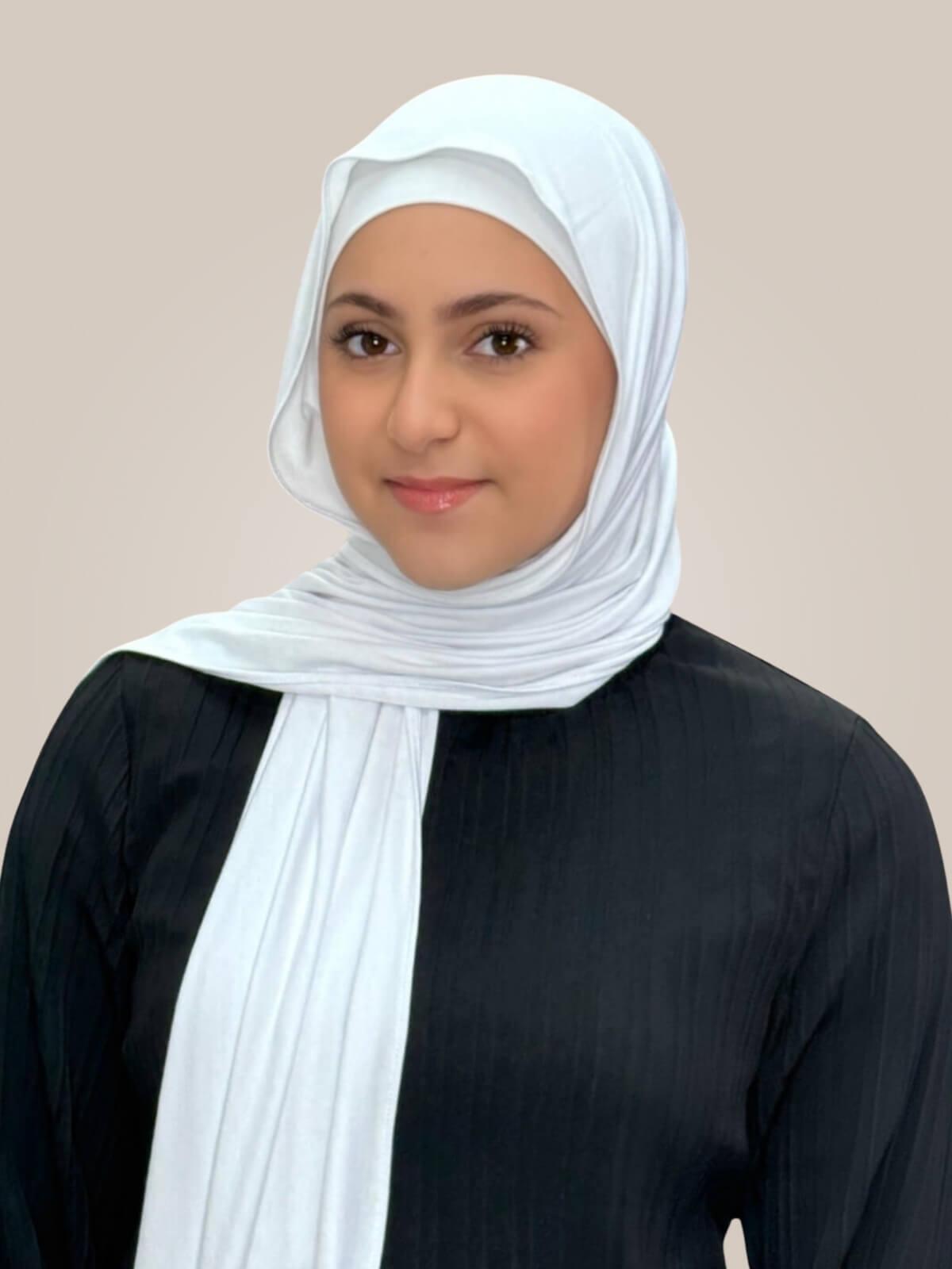 Modish Girl Premium Jersey Hijab-White