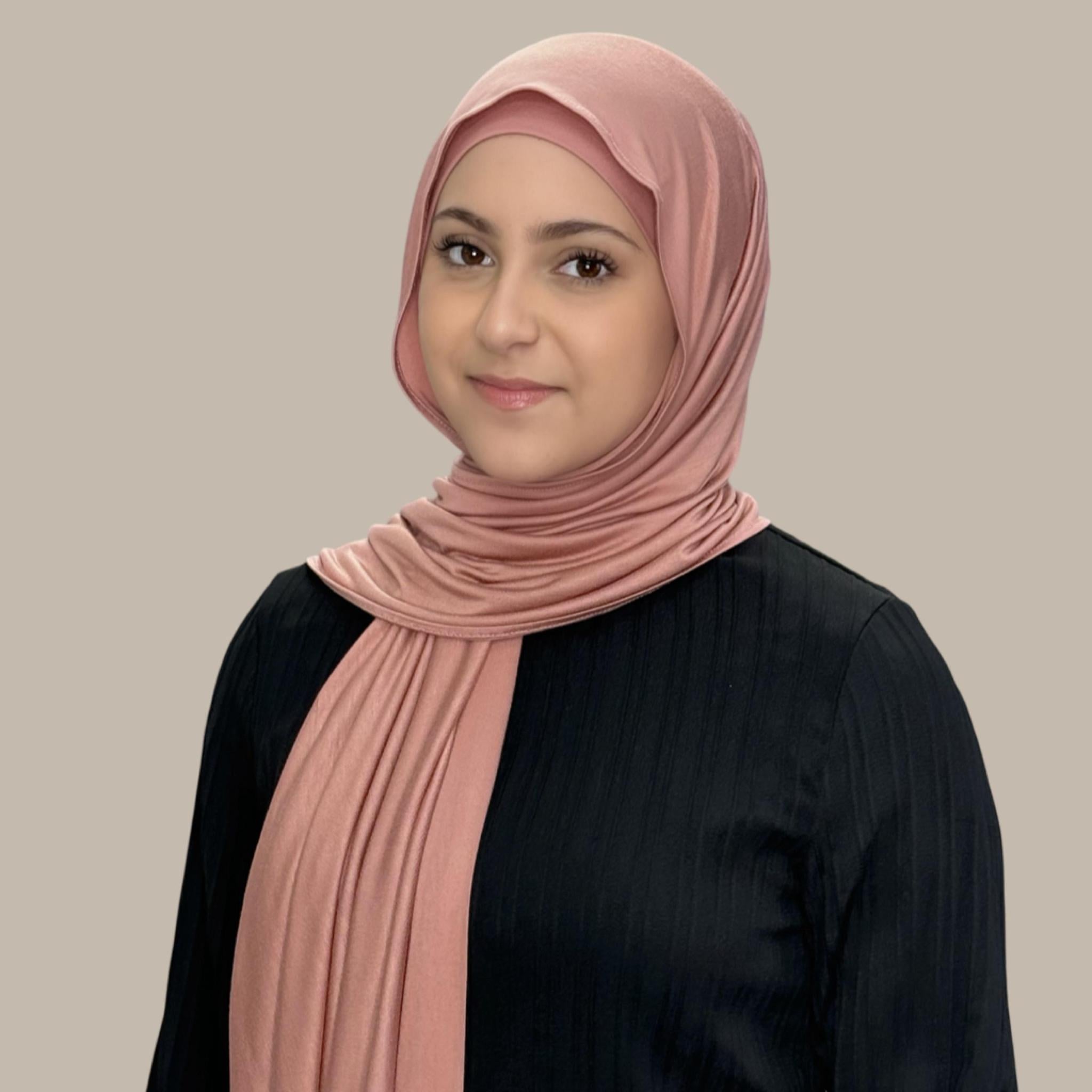 Modish Girl Premium Jersey Hijab-Wood Rose