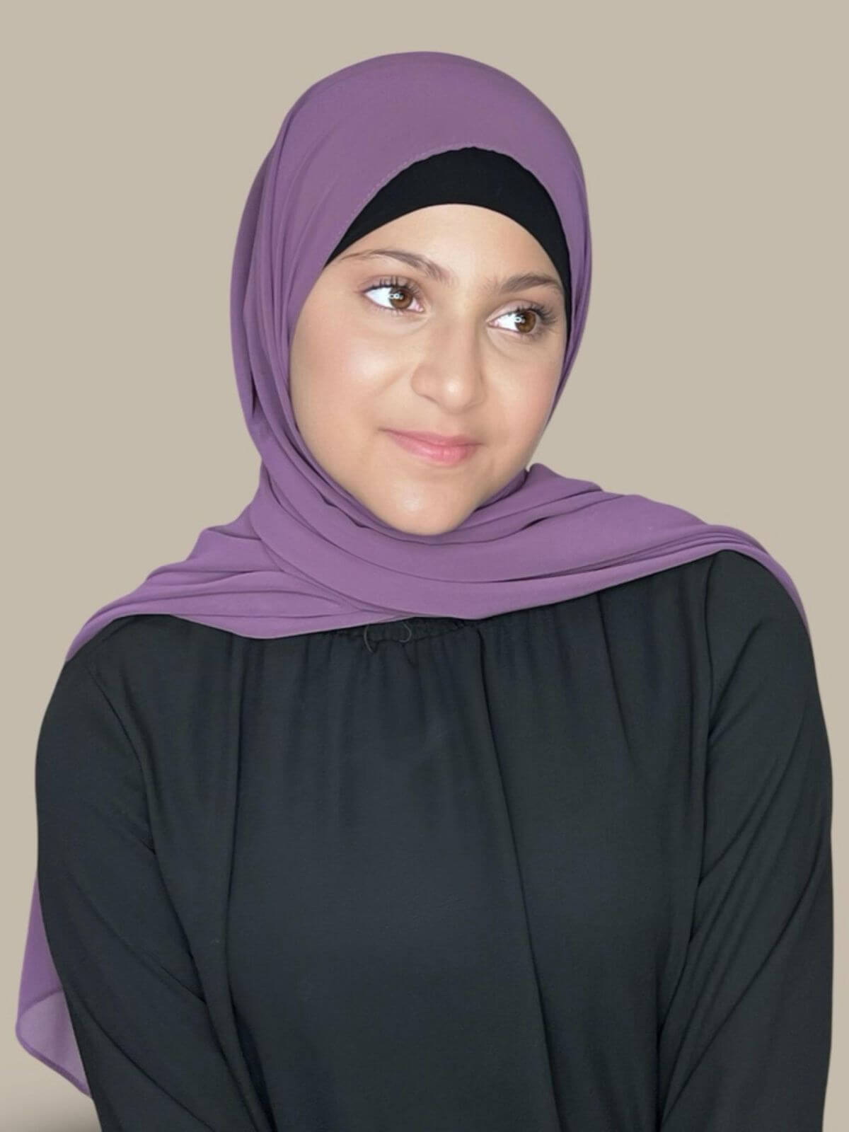 Modish Girl Luxury Chiffon Hijab-Mauve Taupe(FINAL SALE)