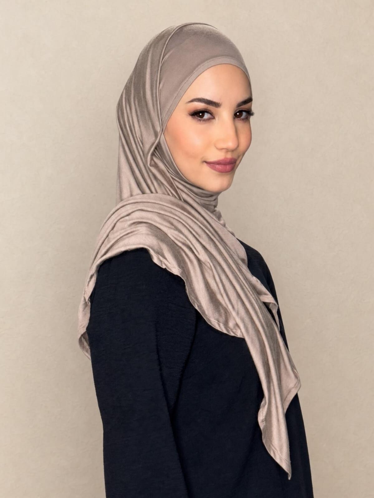 Pre-Sewn Jersey Hijab-Desert