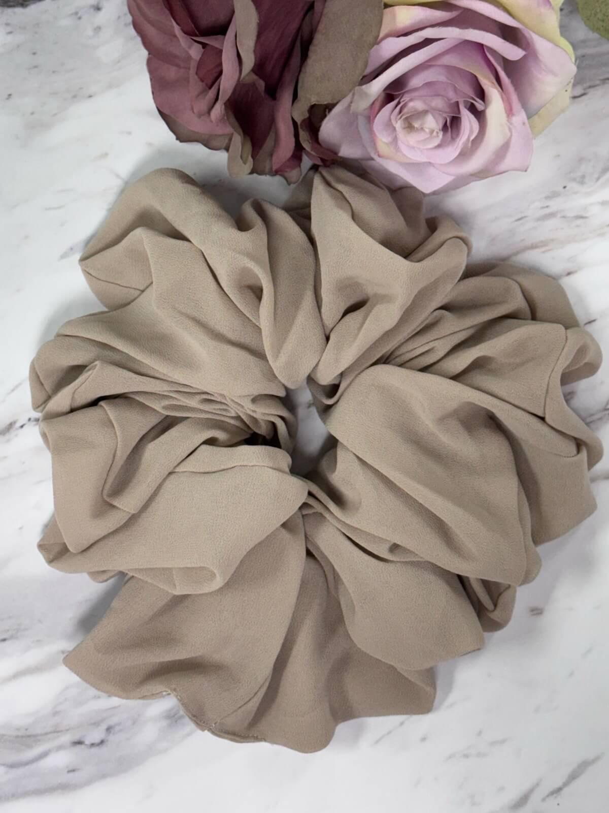 Chiffon Hijab Scrunchie-Nude