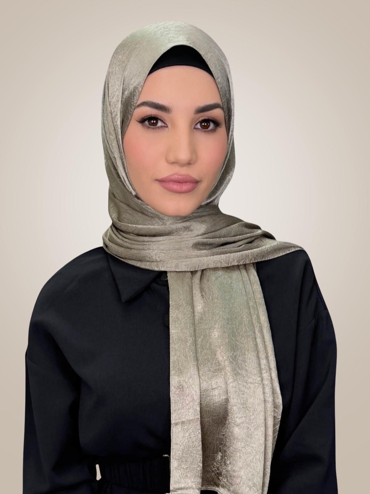 Classic Satin Hijab-Khaki