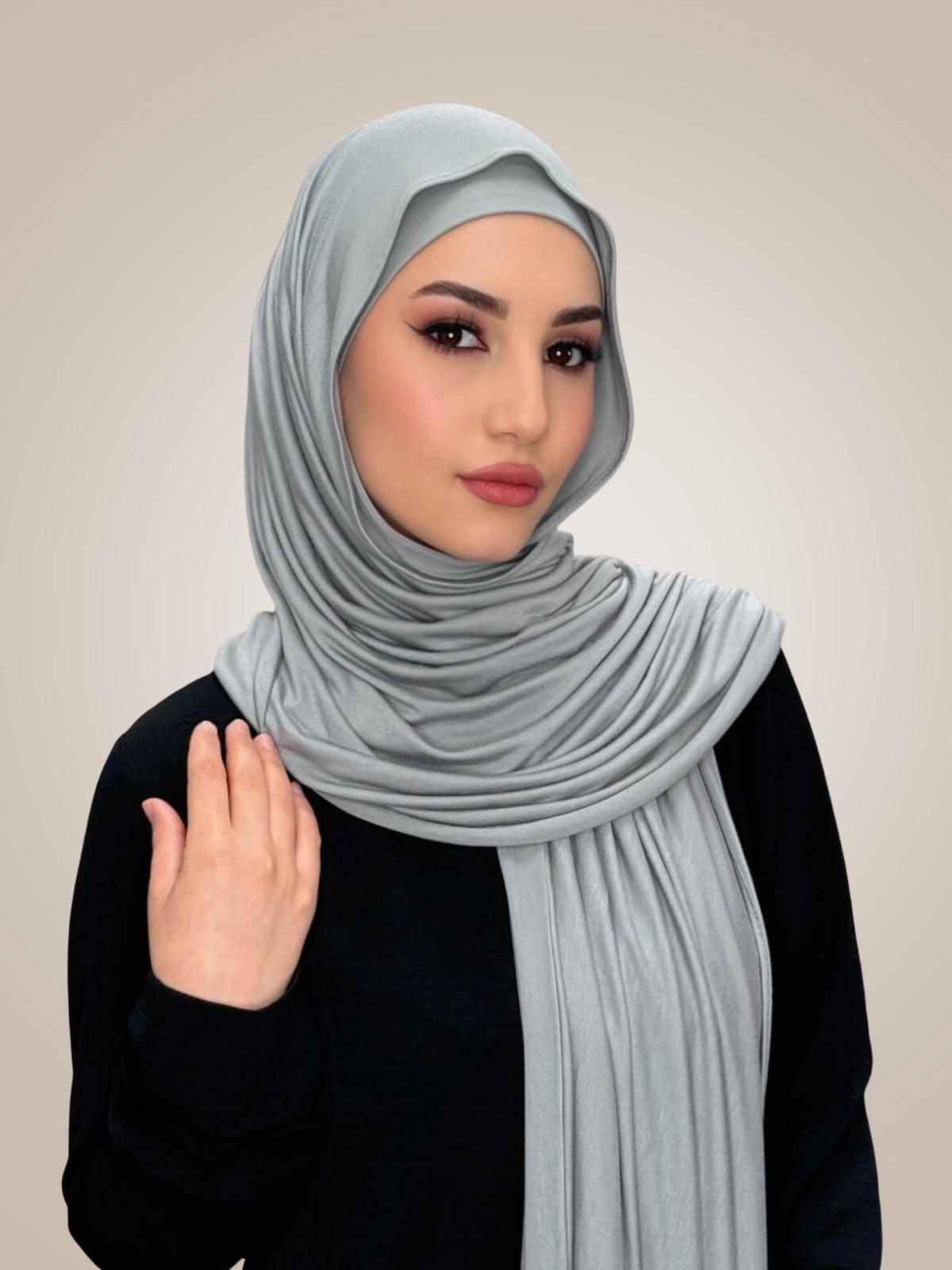 Premium Jersey Hijab-Chic Grey