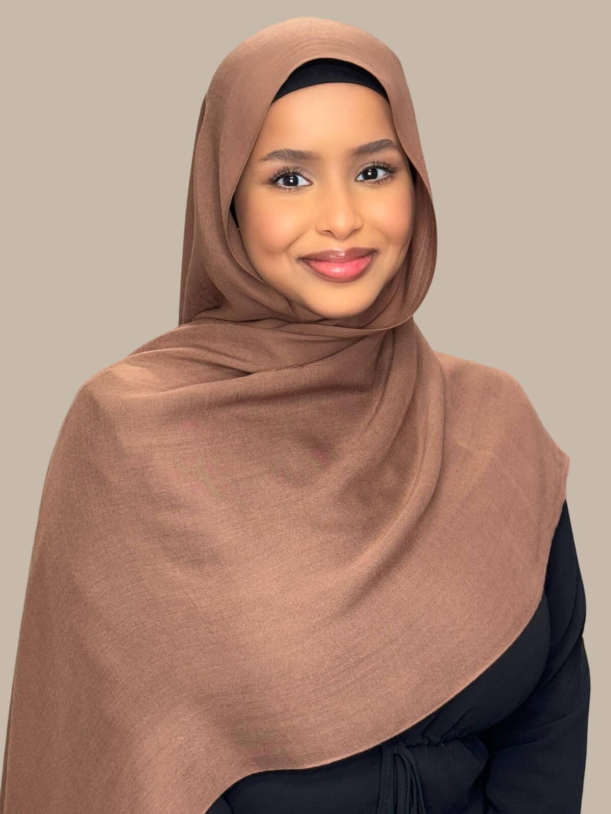 Cotton Modal Hijab-Golden Walnut