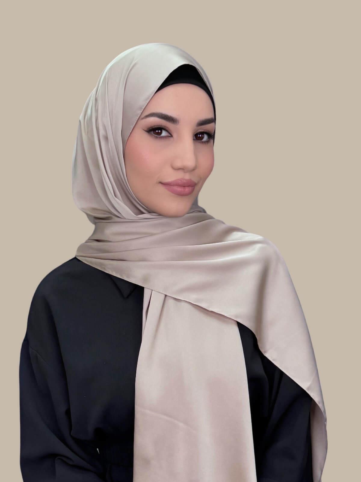 Premium Satin Hijab-Toasted Sand