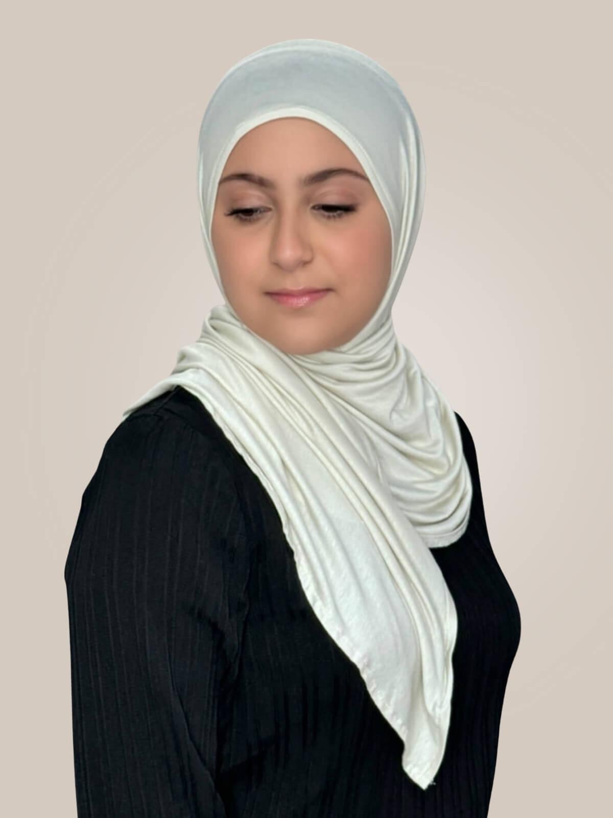 Modish Girl Pre-Sewn Jersey Hijab-Ivory