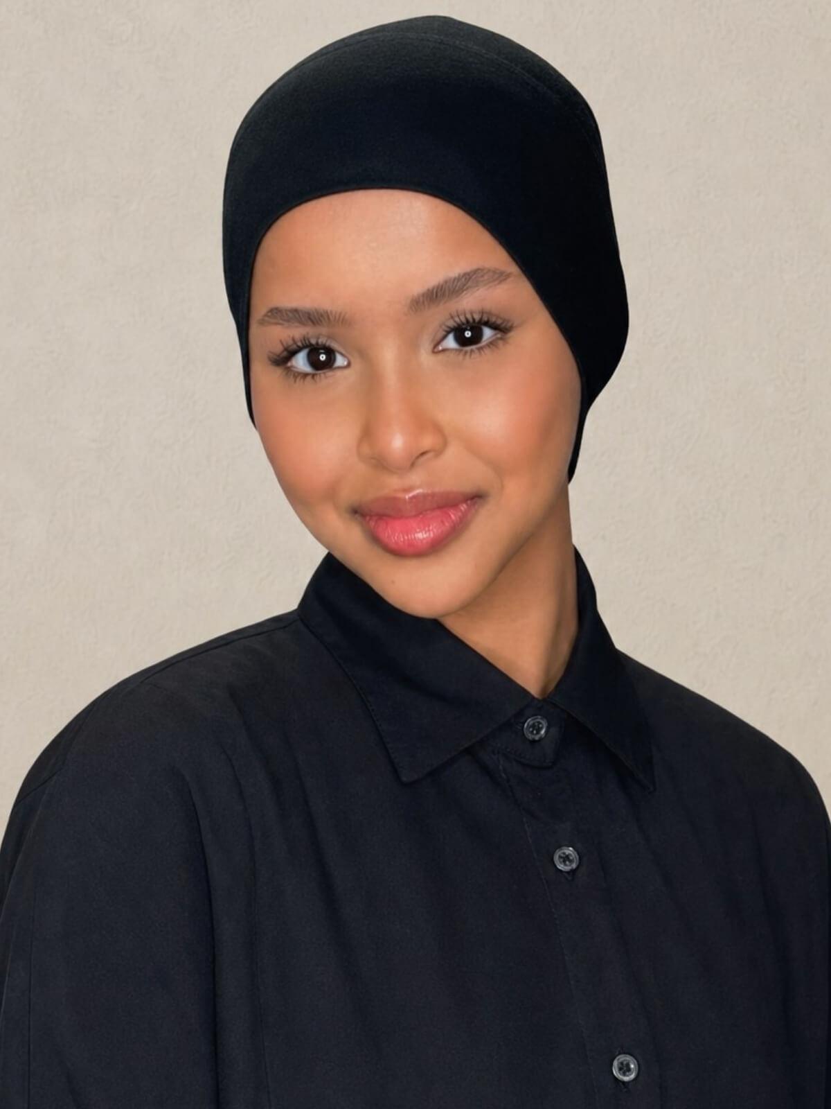 Premium Cotton Underscarf-Black