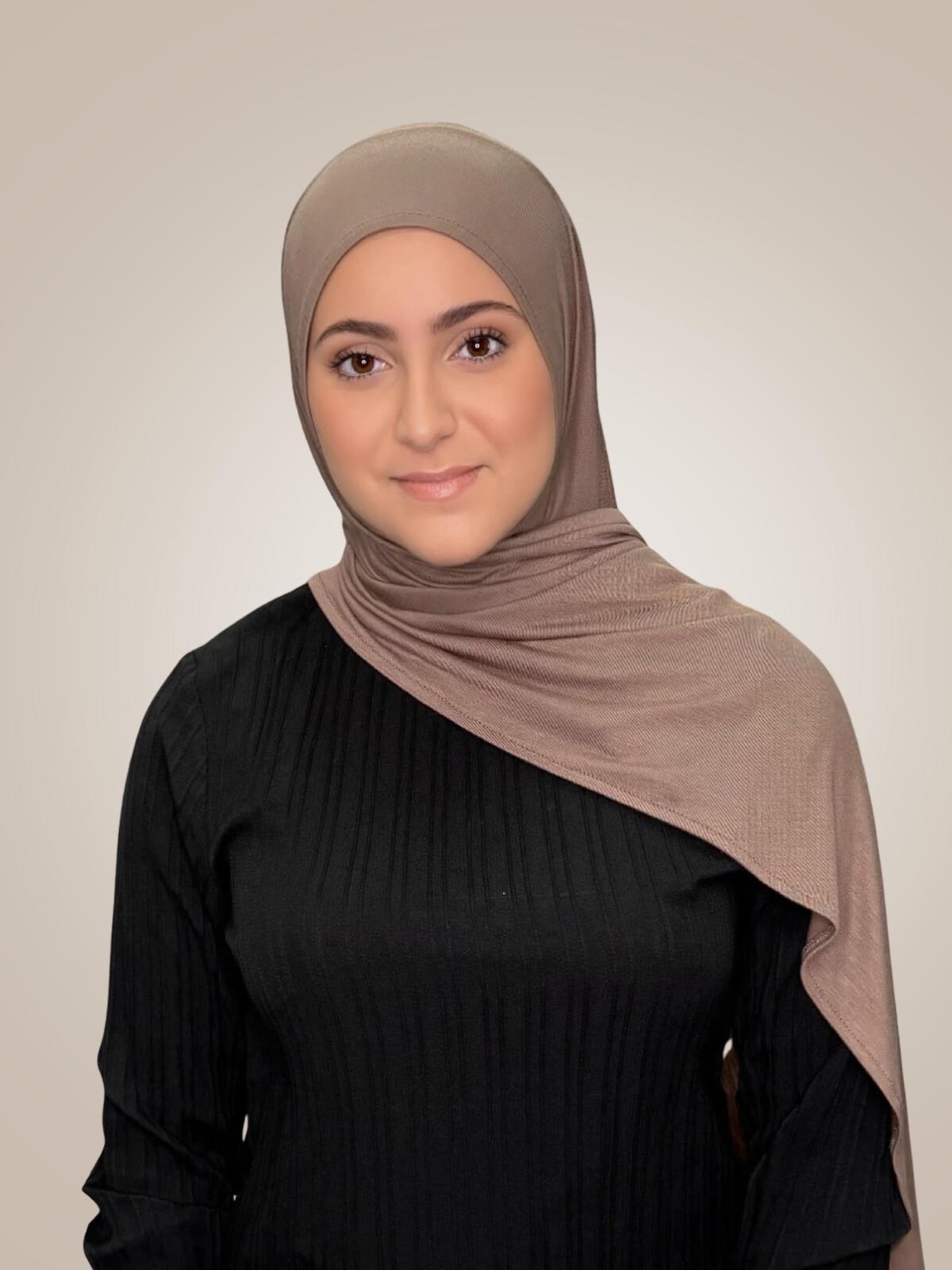 Modish Girl Pre-Sewn Jersey Hijab-Truffle
