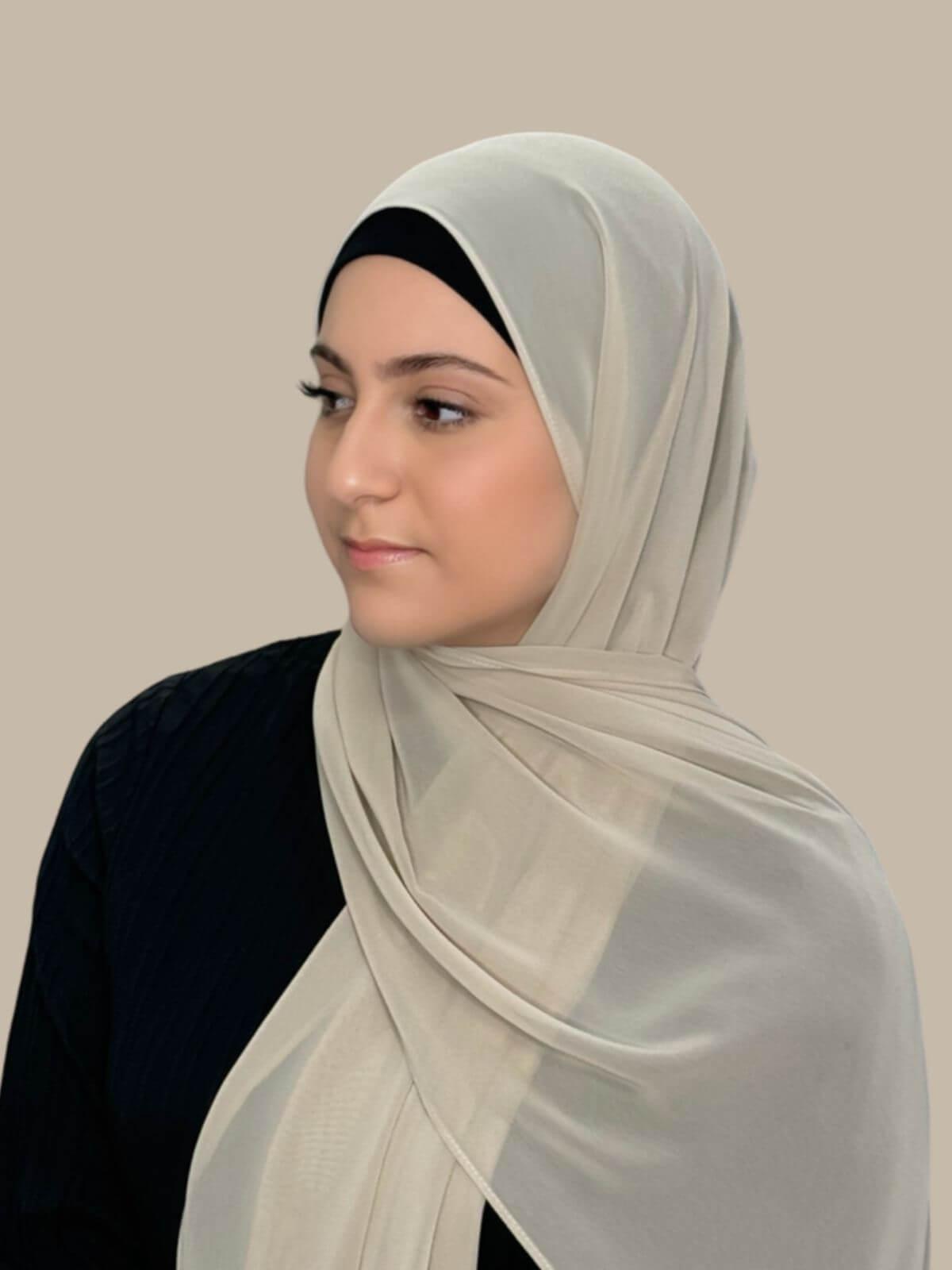 Modish Girl Luxury Chiffon Hijab-Vanilla