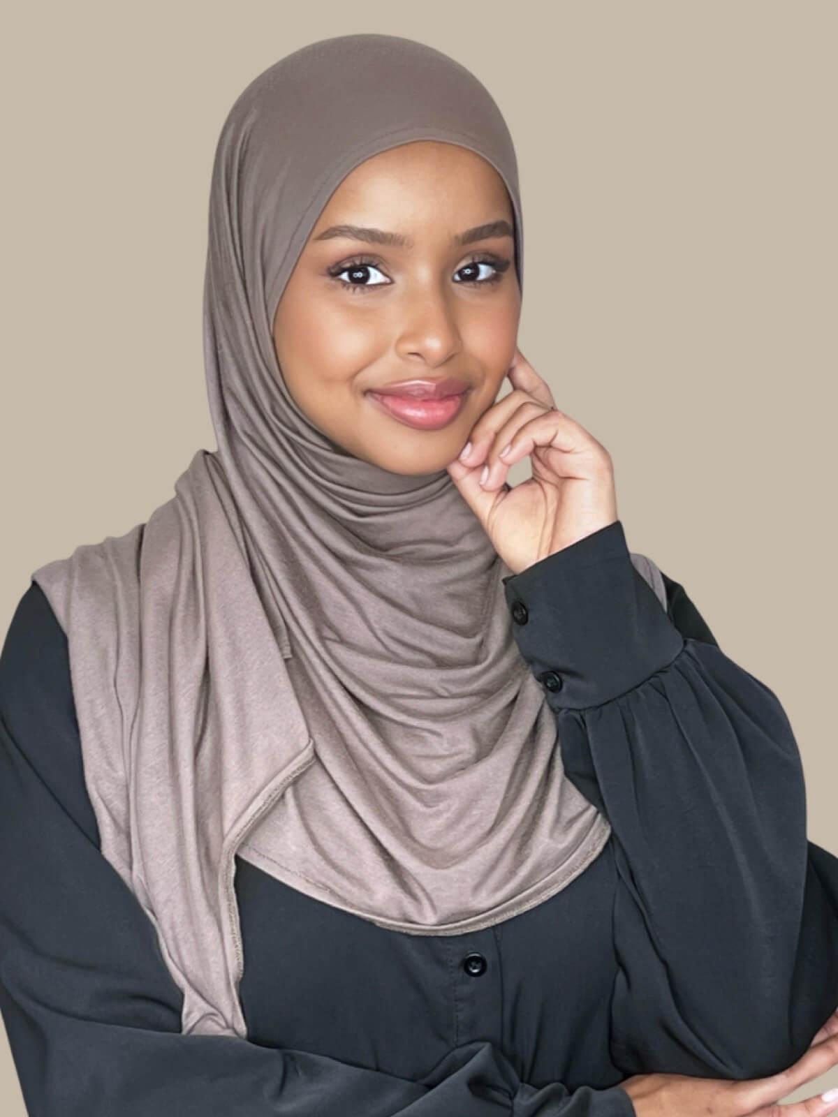 Pre-Sewn Jersey Hijab-Hazel