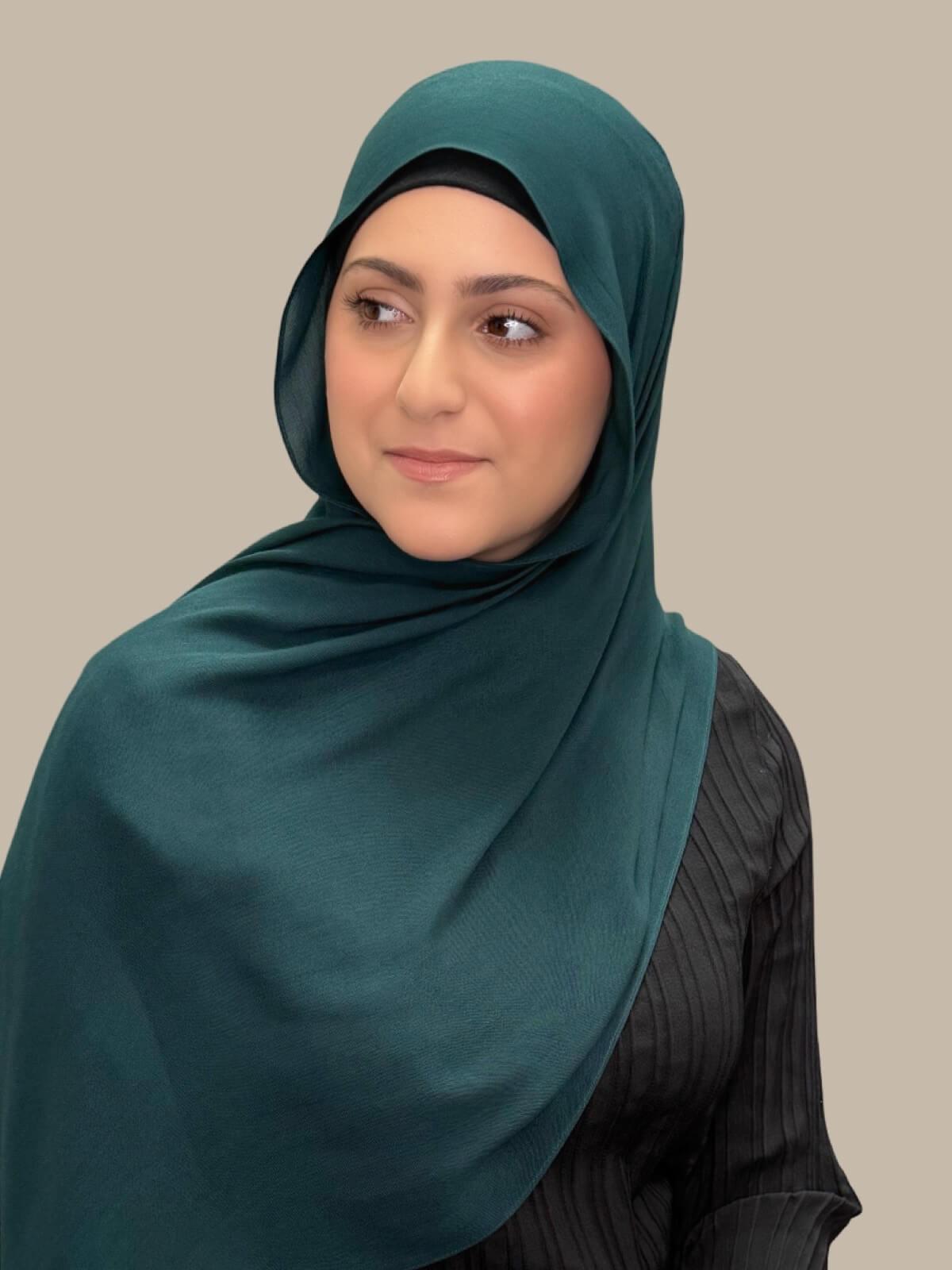 Modish Girl Cotton Modal Hijab-Dark Aqua