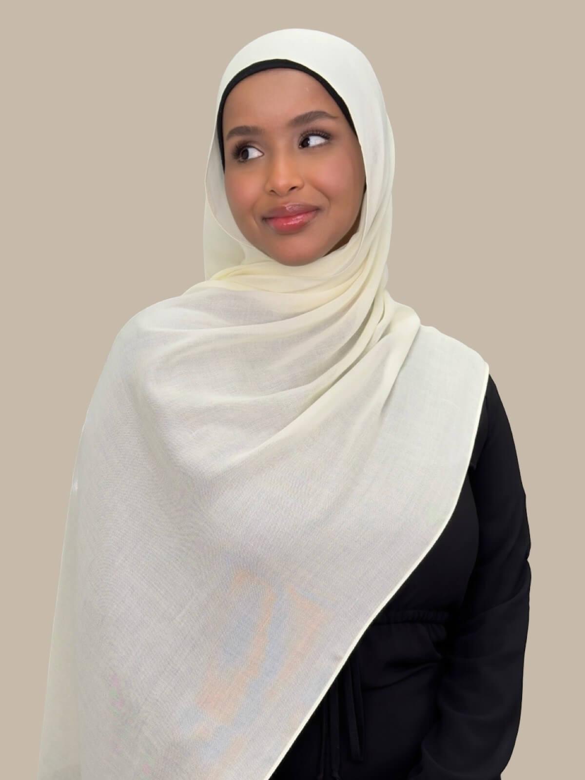 Cotton Modal Hijab-Lace