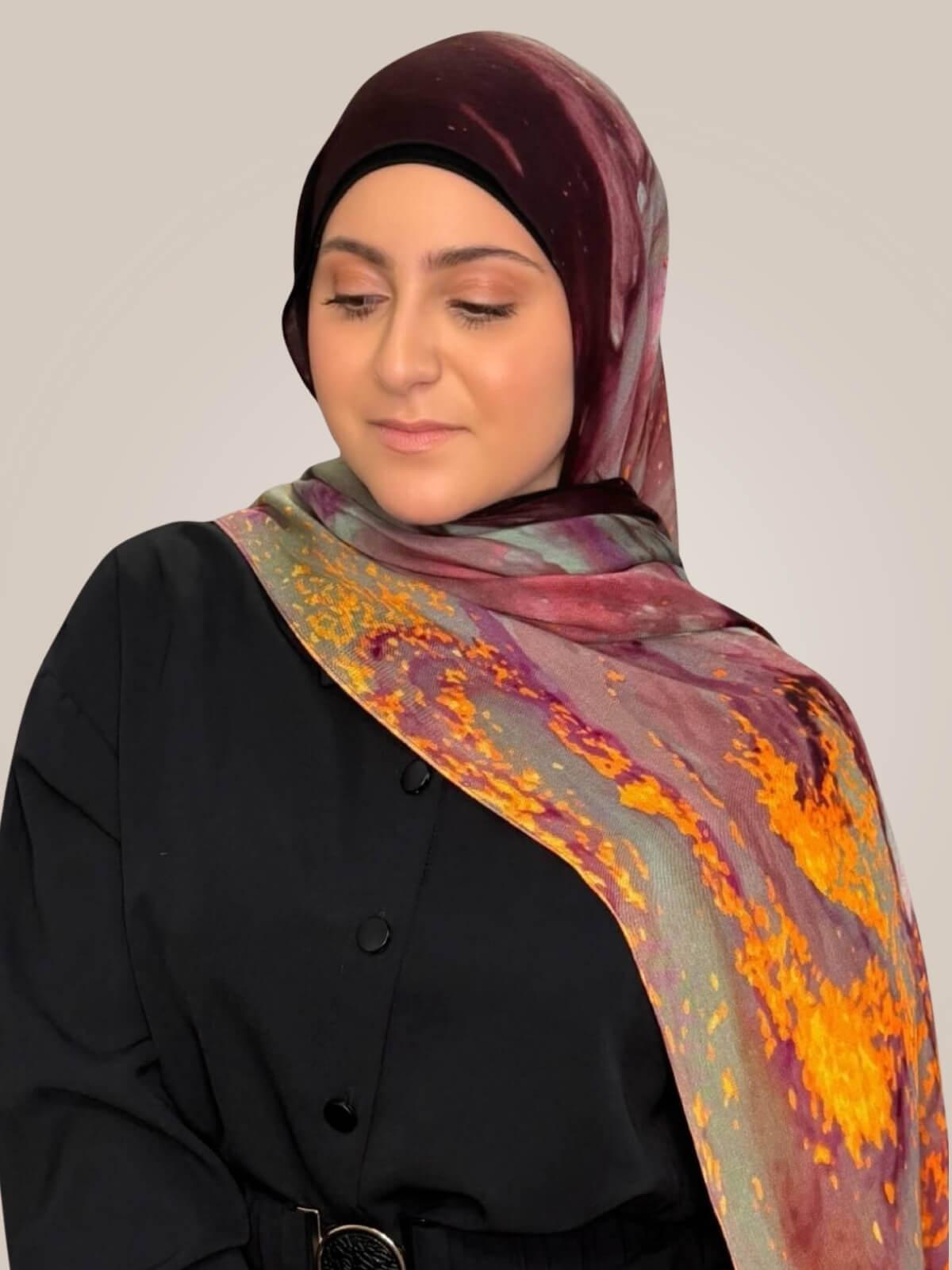 Modish Girl Print Modal Hijab-Rose Mirage