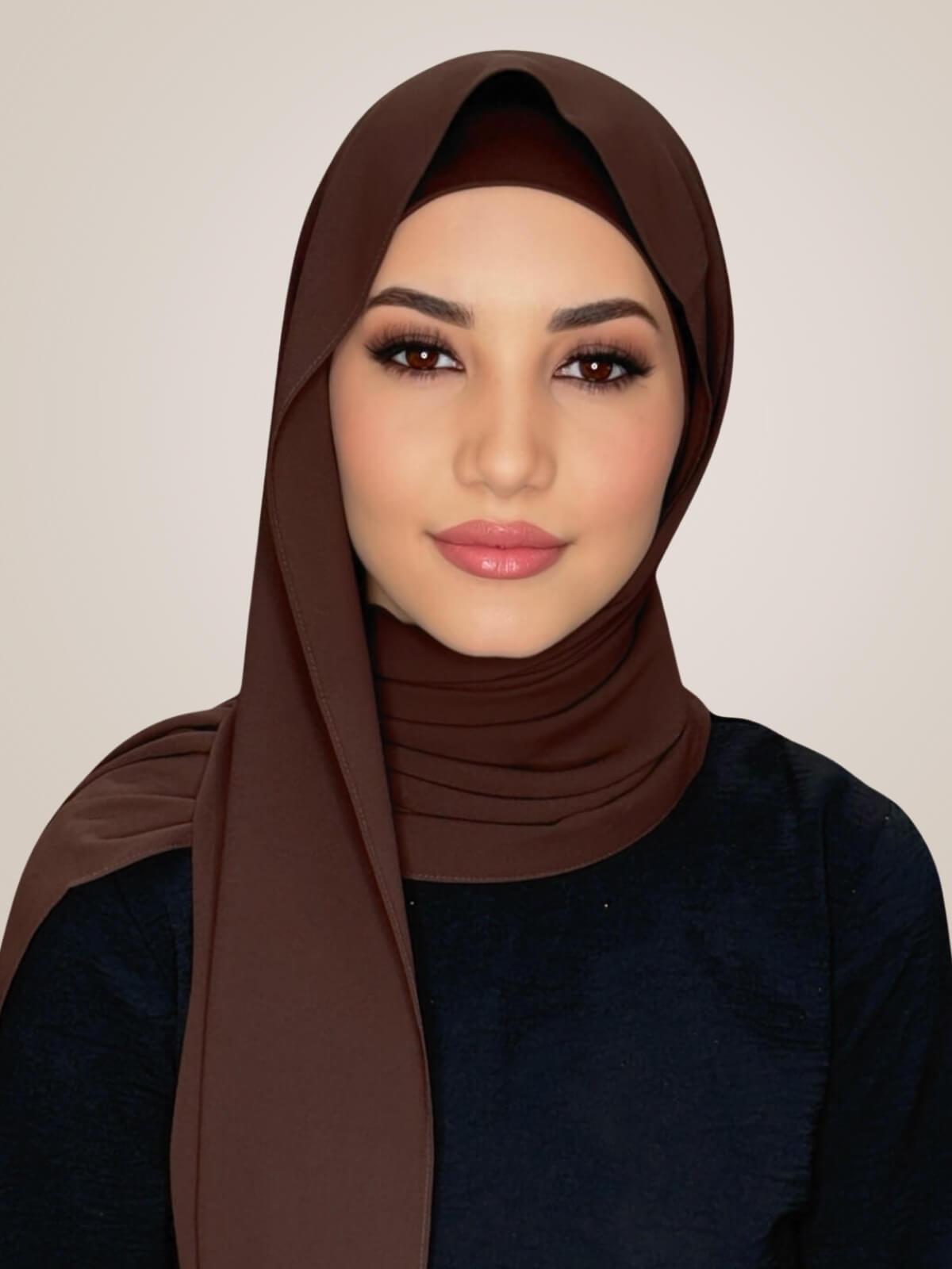Matching Chiffon Hijab Set-Umber