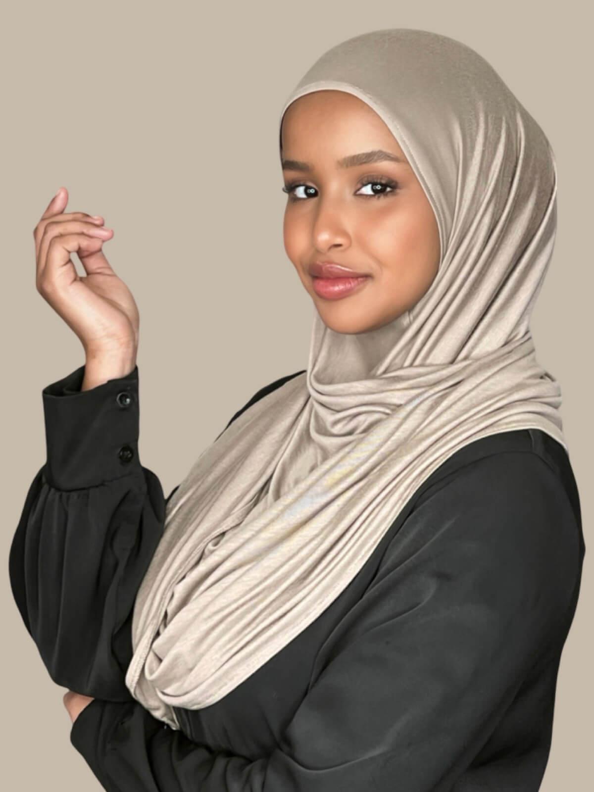 Pre-Sewn Jersey Hijab-Desert