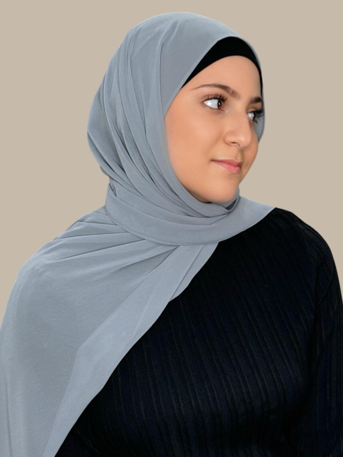 Modish Girl luxury chiffon Hijab-Gravity Grey