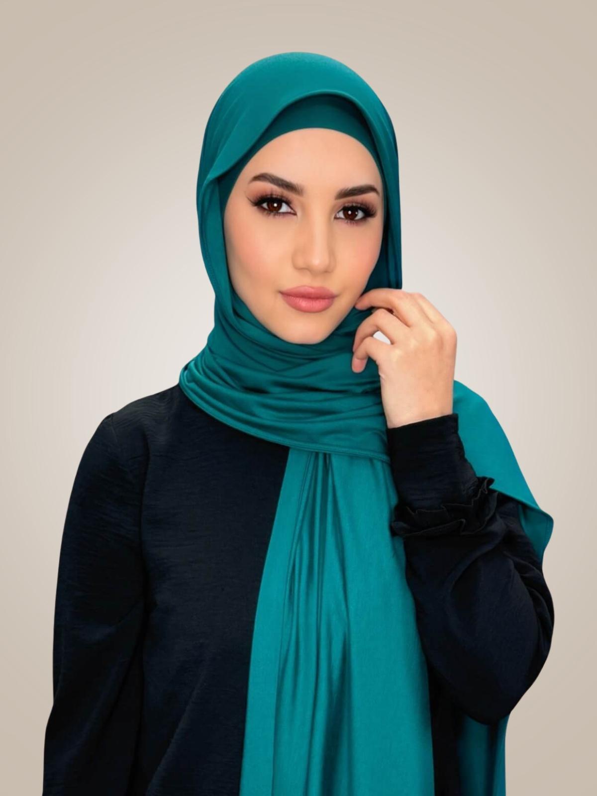 Premium Jersey Hijab-Pine Green